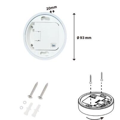 Spot à fixer LED Sanoa, D.9 cm, variations blancs et intensité, INSPIRE acier - 7