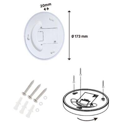 Spot à fixer LED Sanoa, D.17 cm, variations blancs et intensité, INSPIRE acier - 9