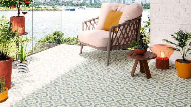 Pavimento cerâmico Play Home verde 33x33 cm