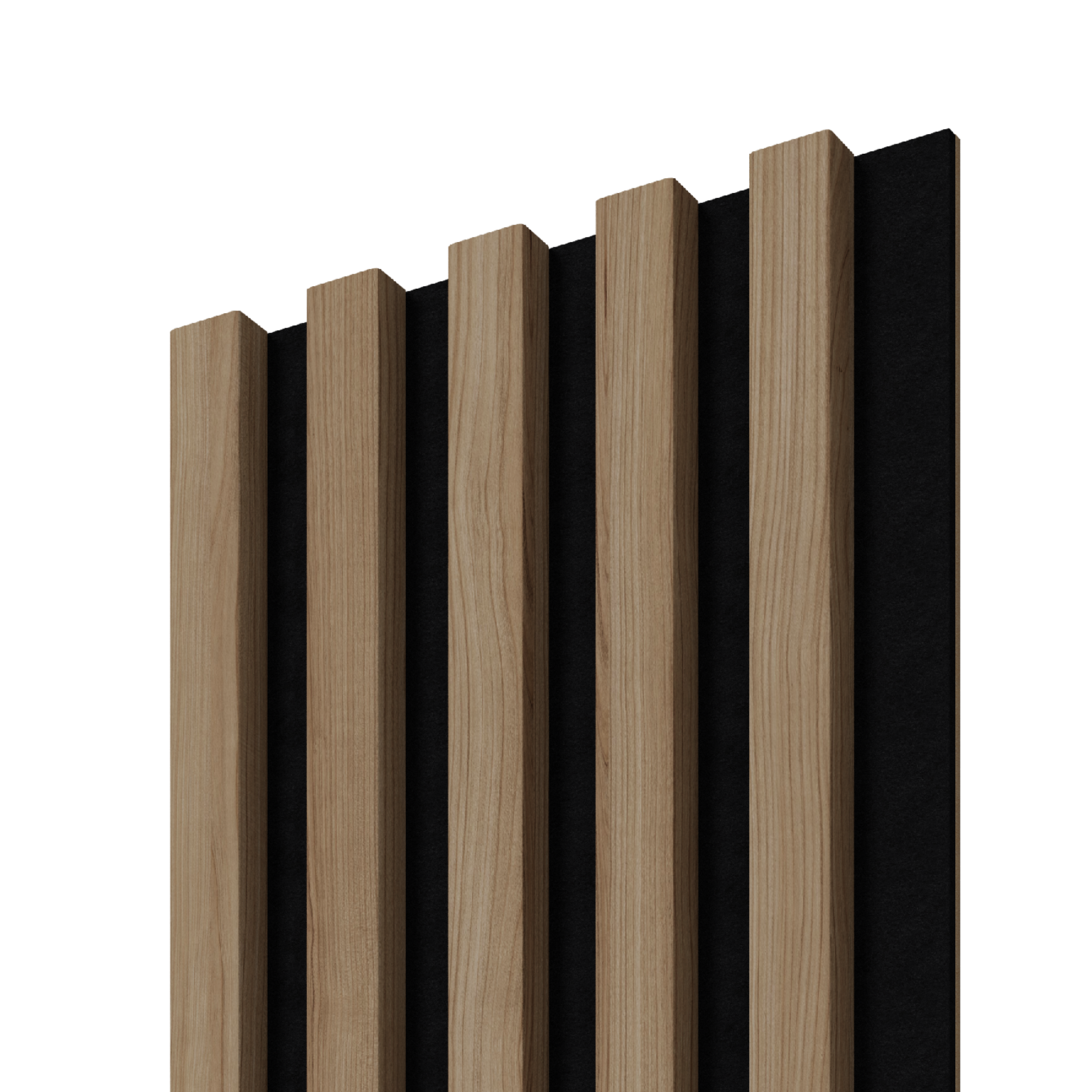 Panele ścienne 3D Lamel hybrydowy na czarnym filcu 265x24.5 cm Milkwood Dąb 5 lameli