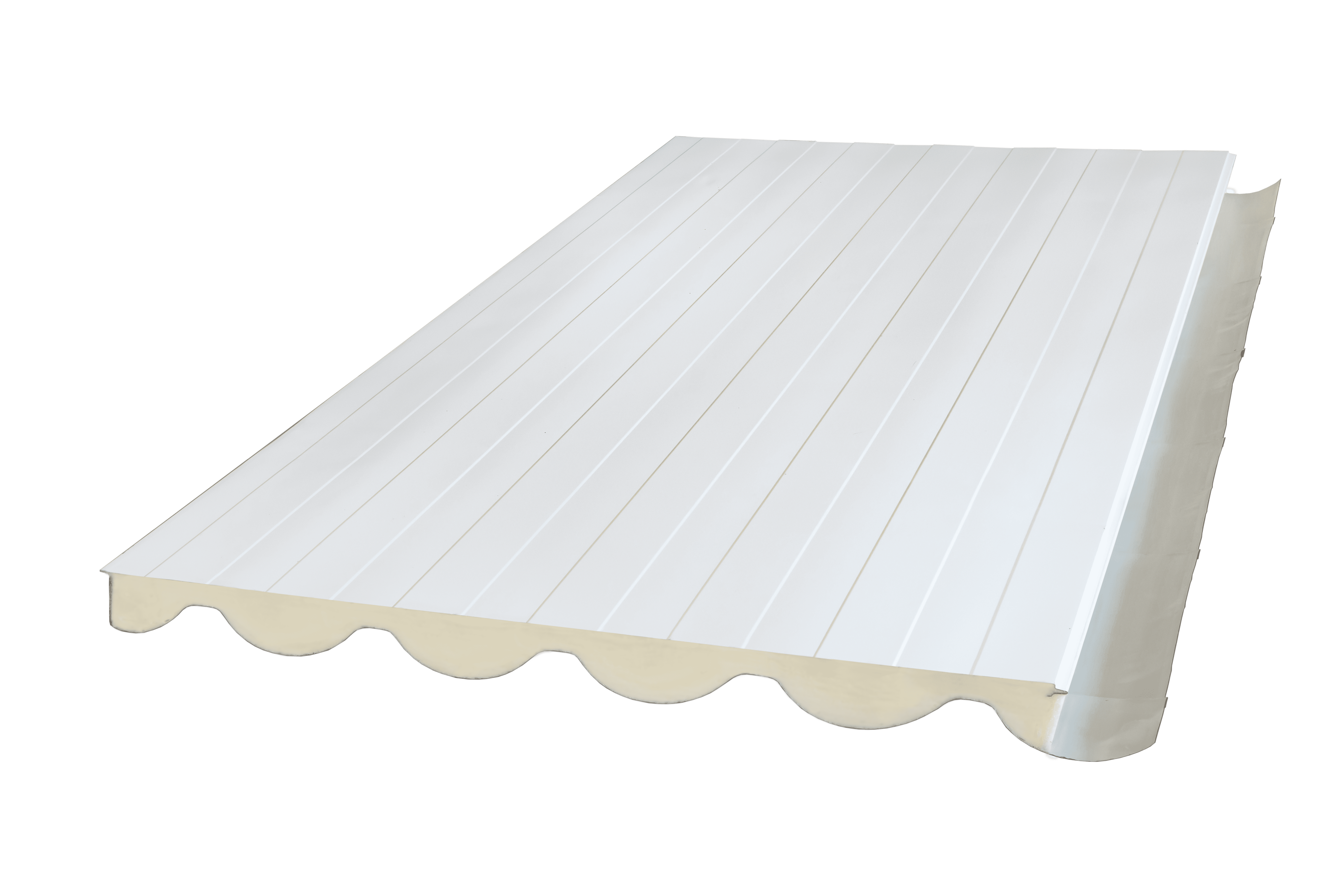 PANEL SÁNDWICH IMITACION TEJA ALB/BCO 3CM 3.15X1M - 3