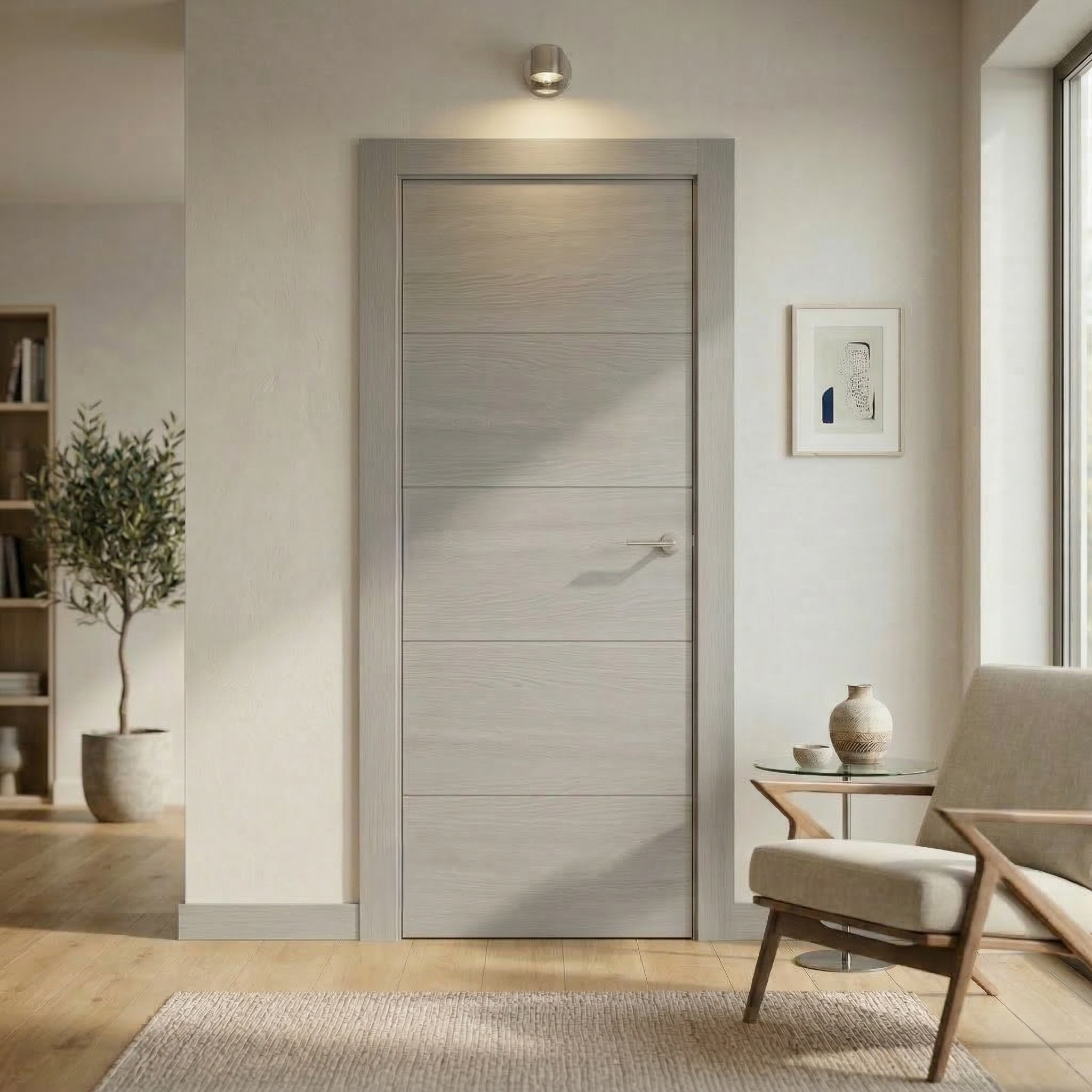 PUERTA INTERIOR EN BLOCK MELAMINA NORD VT5 80.5CM IZQUIERDA - 2