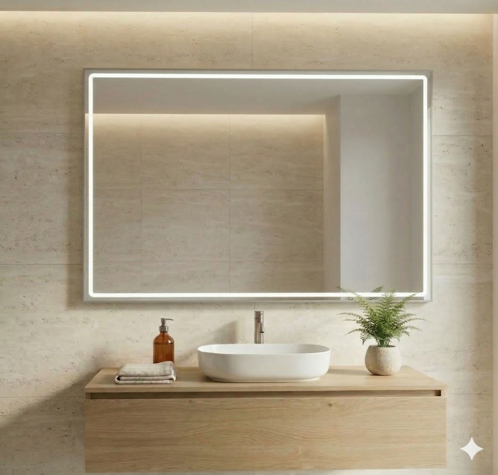 ESPEJO DE BAÑO CON LUZ LED MARC 140X80CM - 2