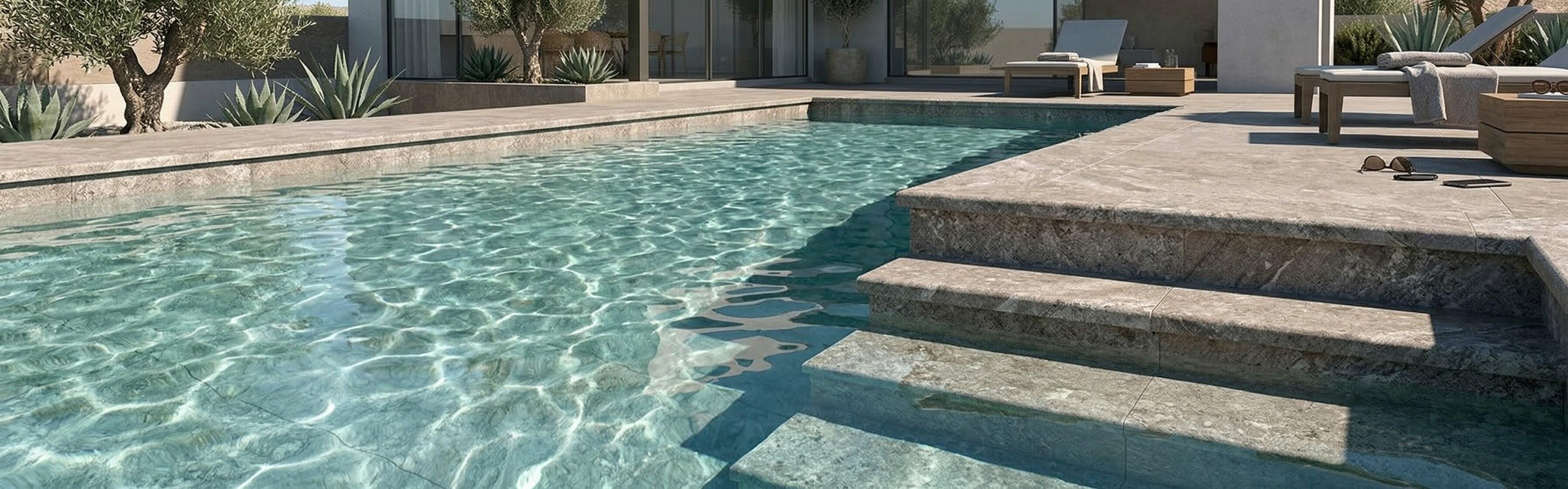 PELDAÑO PORCELÁNICO PARA PISCINA 31.7X62.5CM STONE TAUPE - 2