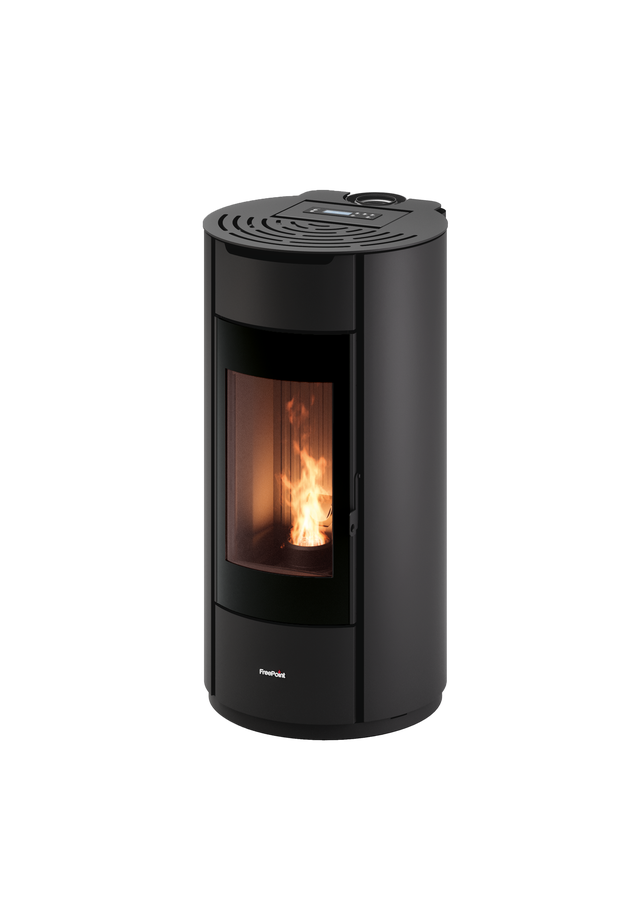 Poêle à granulés, EOS 6 bi-flux FREEPOINT 9 kW noir