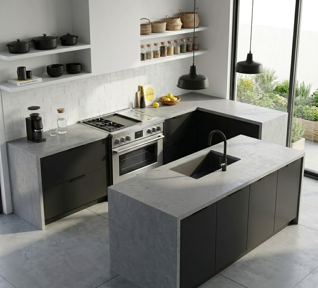 ENCIMERA ACABADO PIETRA DI POMBO 305 X 61 X 1.2 CM