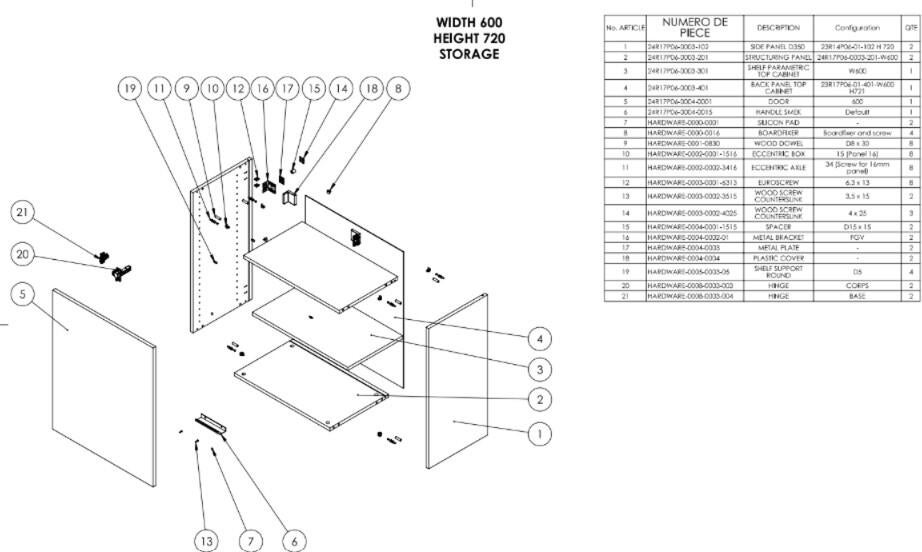 Pensile Eleki H60 bianco - 8