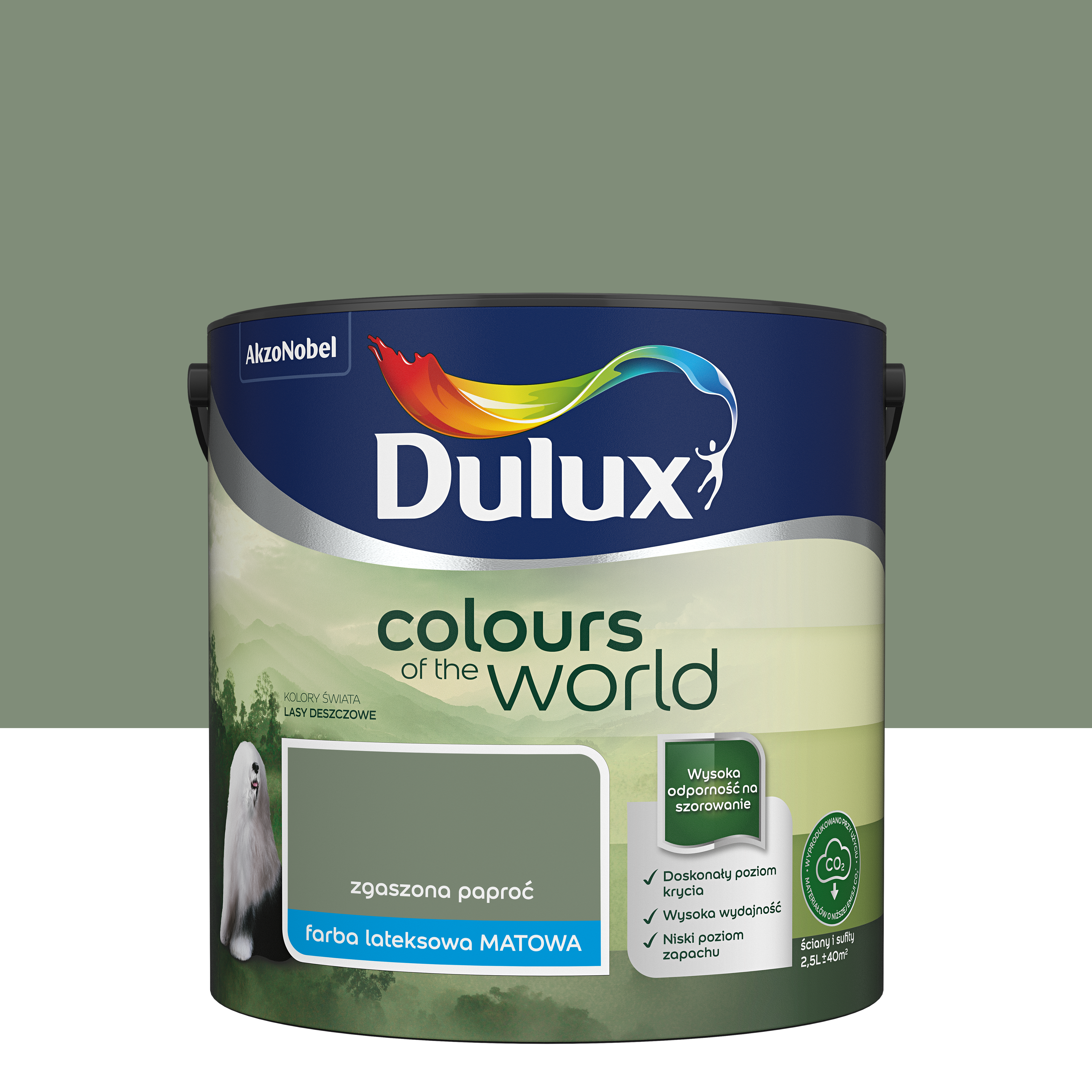 Farba Dulux Kolory świata Zgaszona paproć 2.5 l