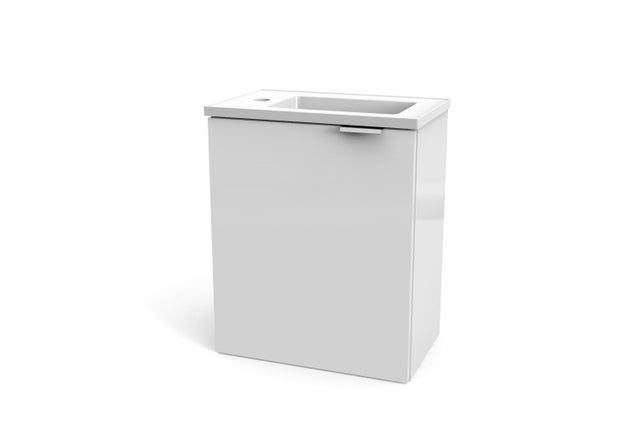 Meuble vasque l.40 x H.48.2 x P.27.5cm blanc brillant Essential