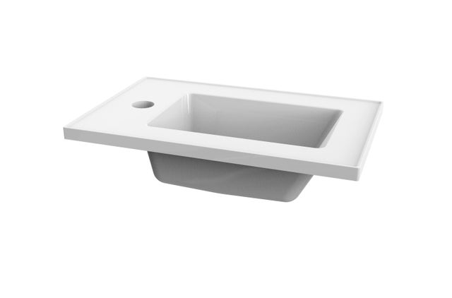 Vasque lave-mains Essential Céramique blanc l.41 x P.26 cm
