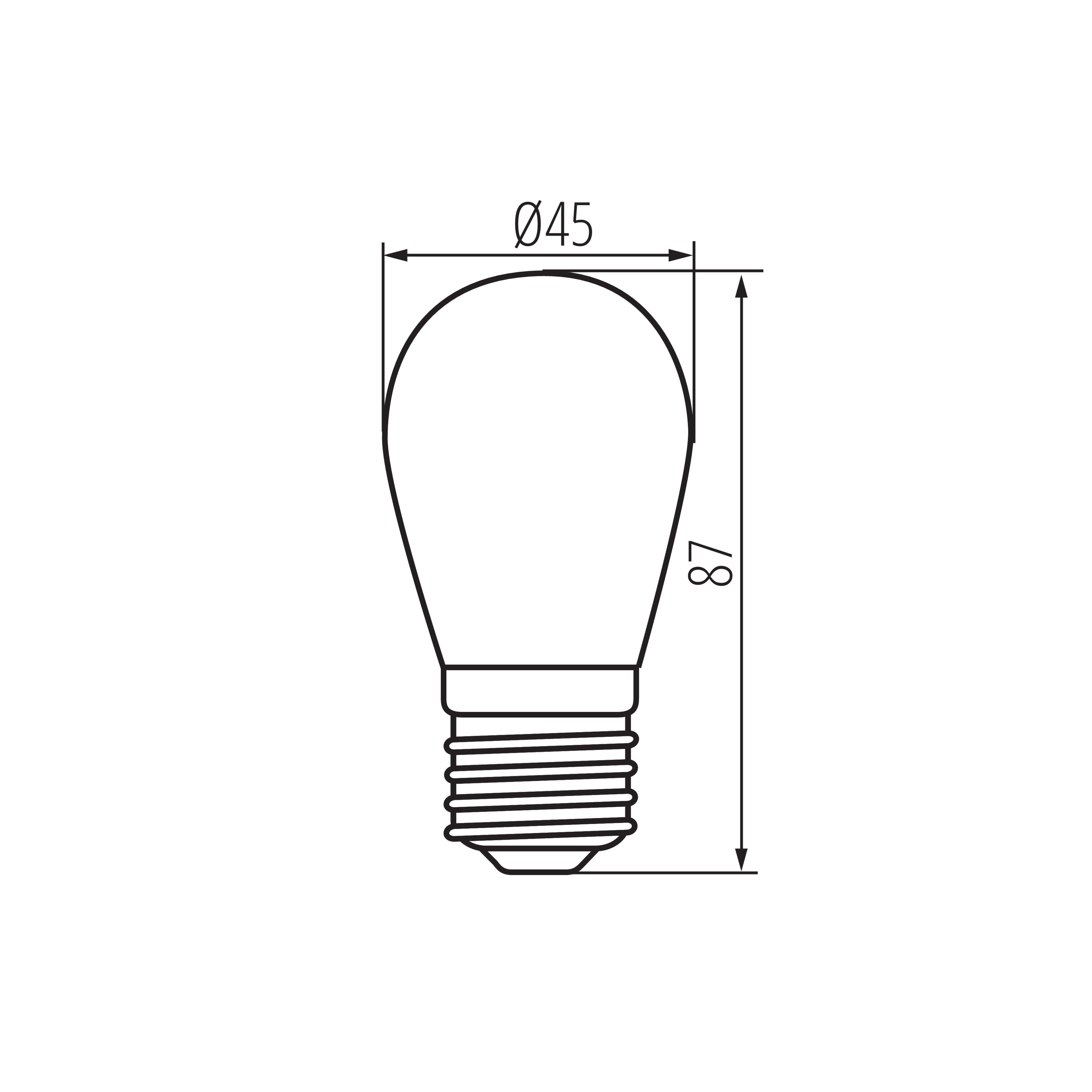 Żarówka LED E27 0,5 W 50 lm Ciepła biel Kanlux