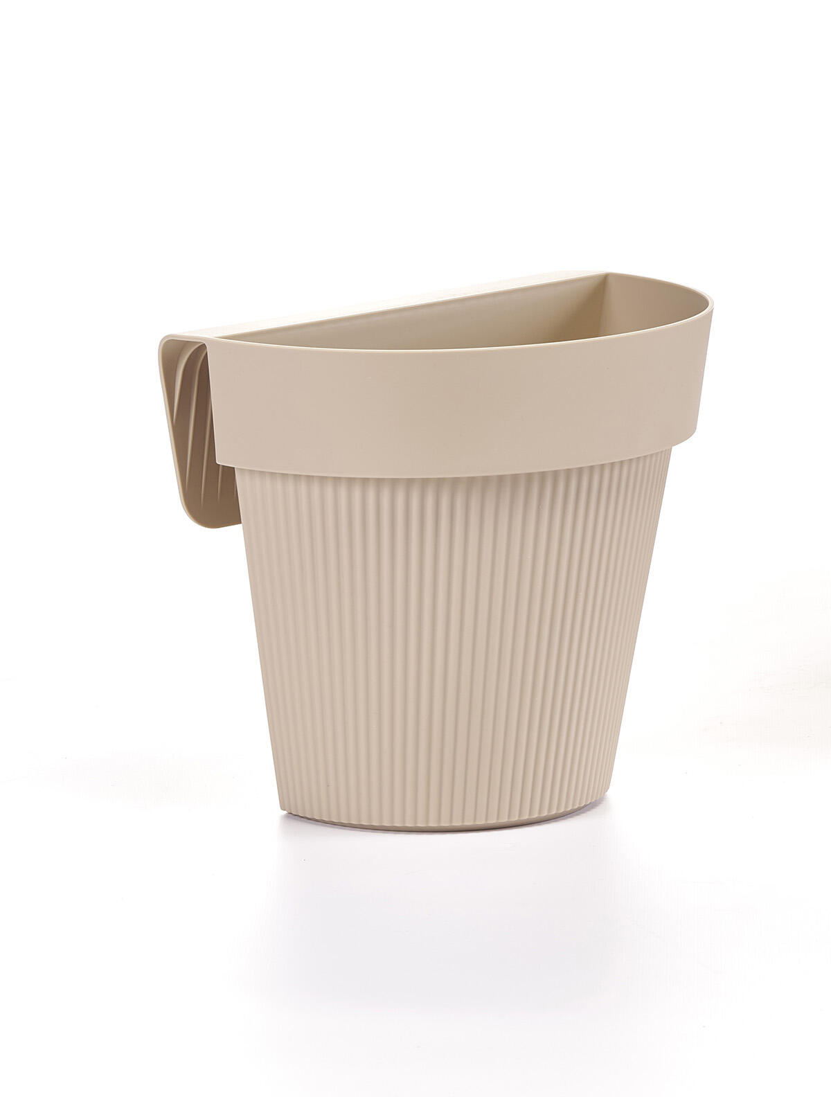 Vaso con supporto EURO3PLAST Rise Up in polipropilene beige H 23 x L 25 x L 25 cm - 4