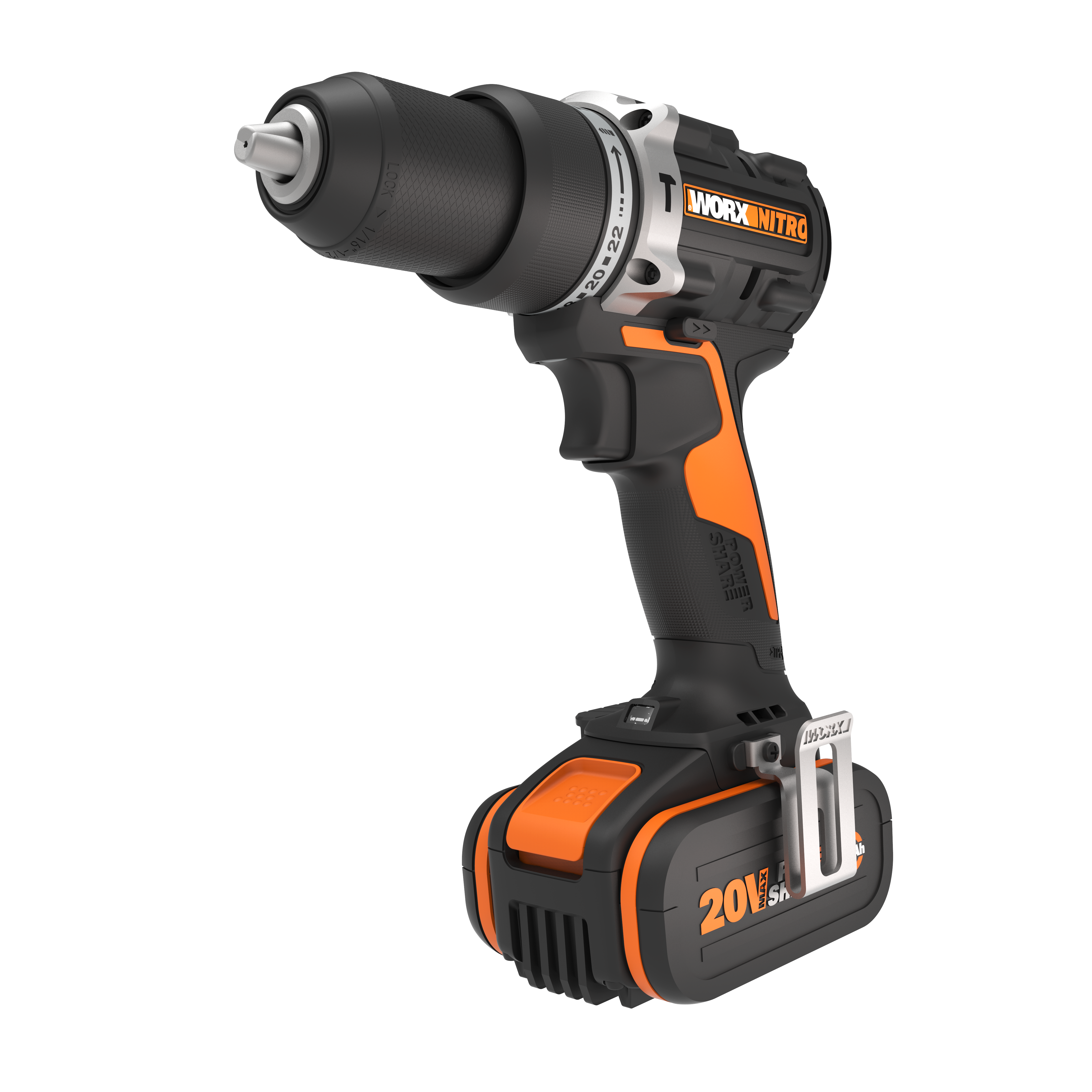 Wiertarko-wkrętarka akumulatorowa udarowa 20V 2x4Ah Nitro WX352.1 Worx - 6