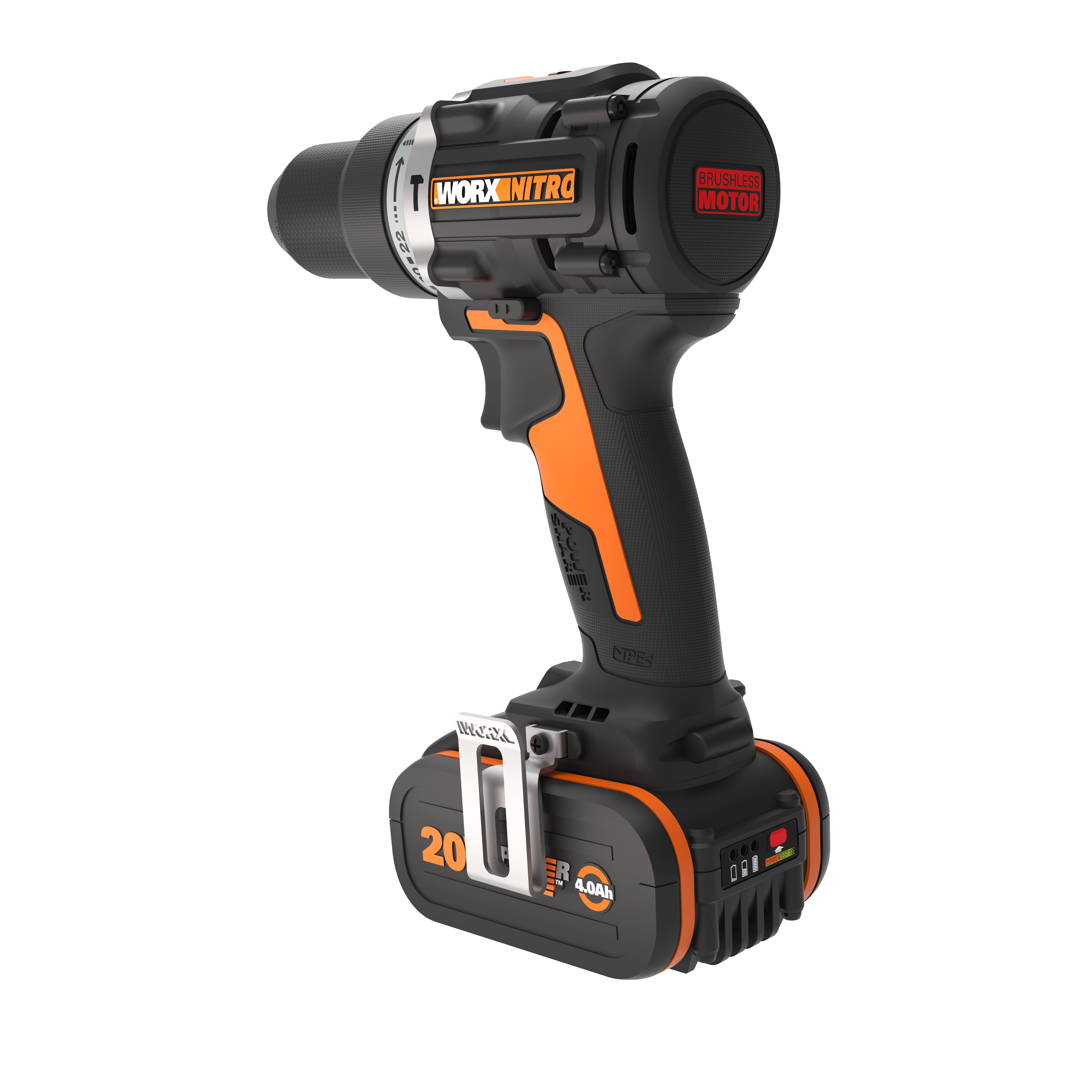 Wiertarko-wkrętarka akumulatorowa udarowa 20V 2x4Ah Nitro WX352.1 Worx - 5