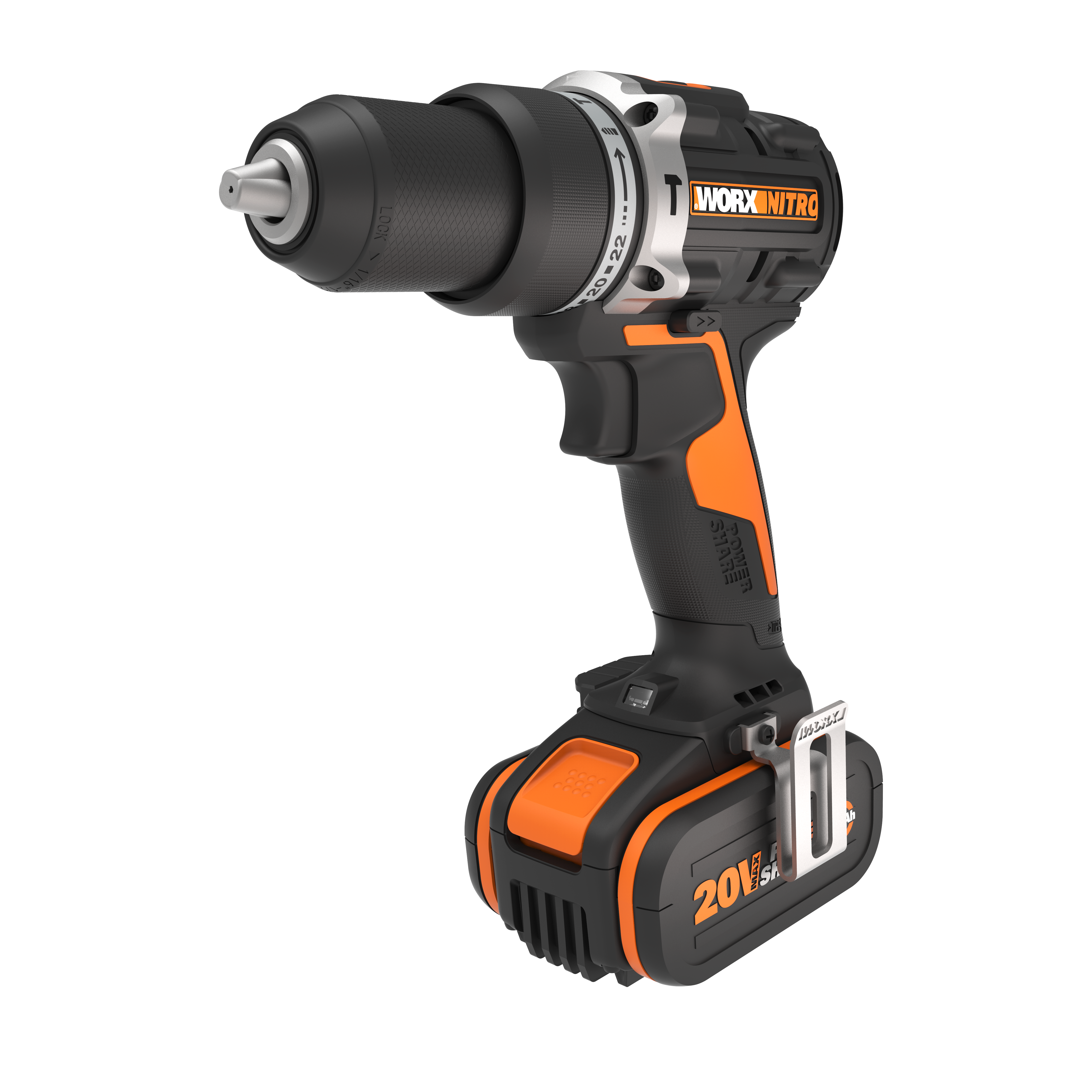 Wiertarko-wkrętarka akumulatorowa udarowa 20V 2x4Ah Nitro WX352.1 Worx - 4