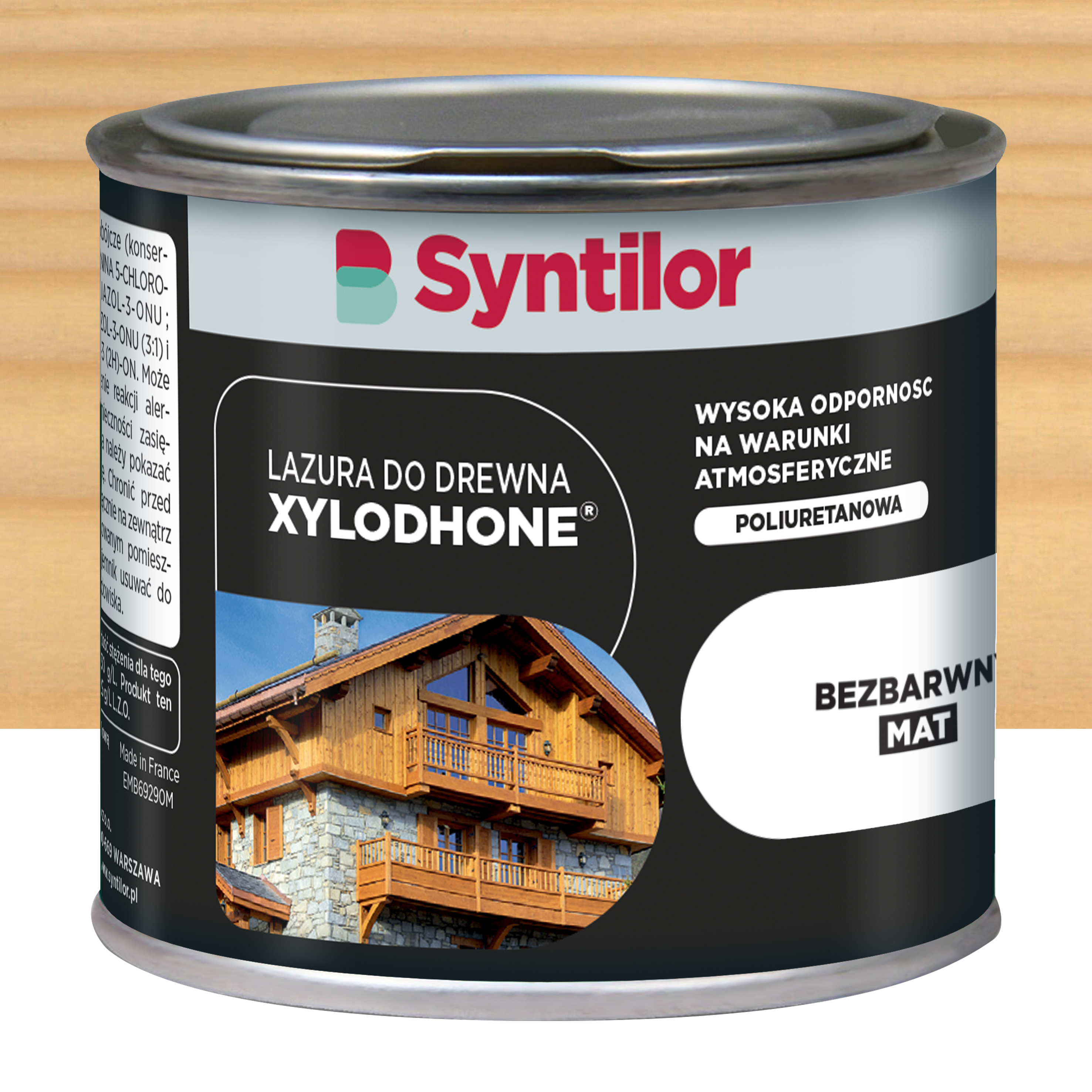 Lazura do drewna Xylodhone 125 ml bezbarwny mat 8 lat Syntilor