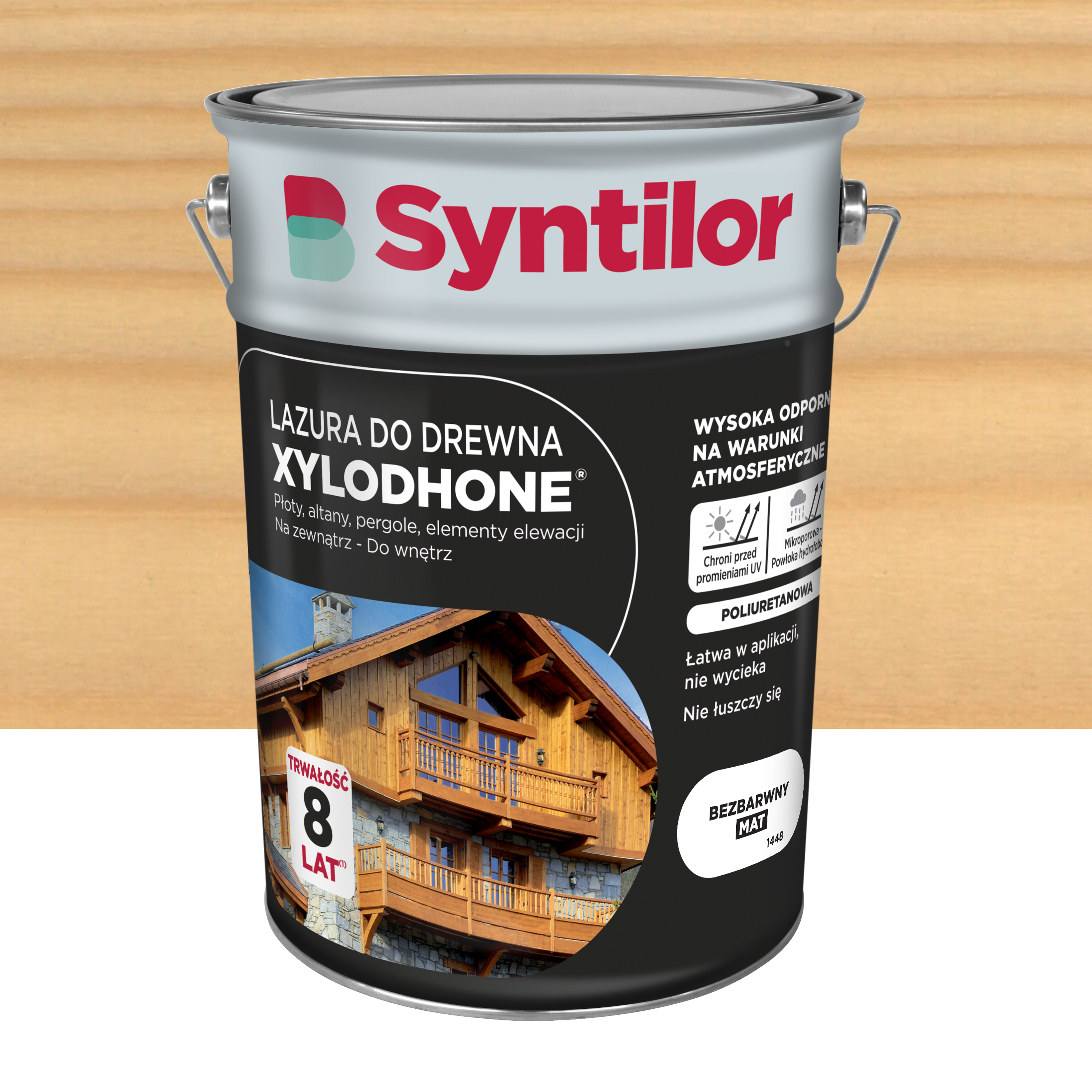 Lazura do drewna Xylodhone 5 l bezbarwny mat 8 lat Syntilor