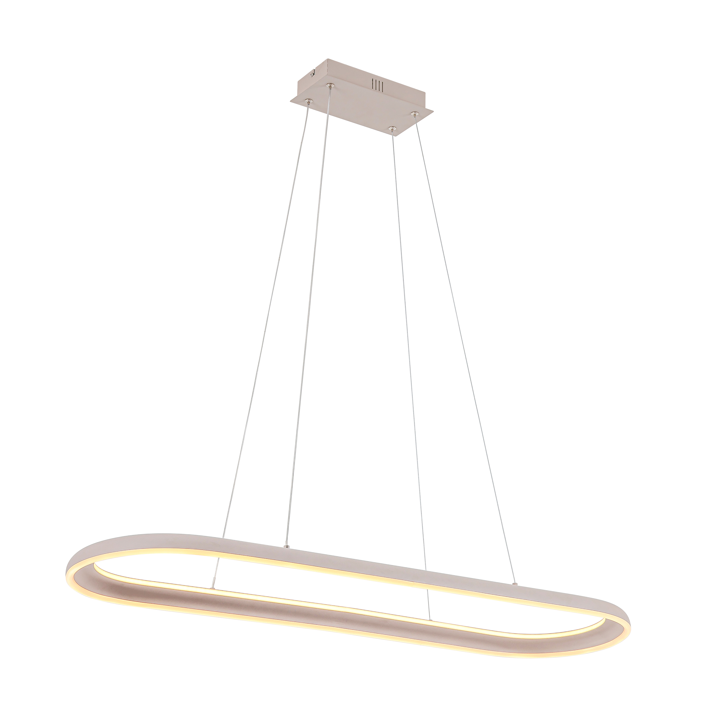 Lampa wisząca Cashmere oval LED 10500 lm 80 W neutralna barwa kaszmirowa Goldlux