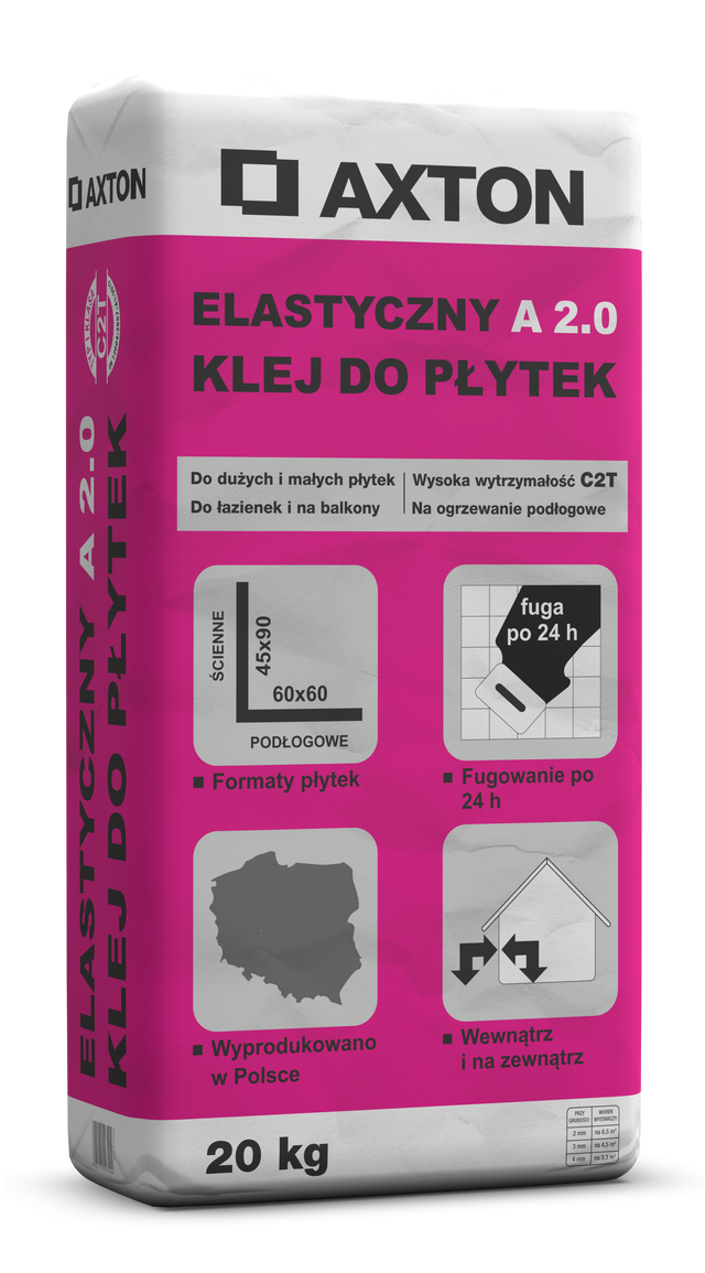 Klej elastyczny do płytek Axton A 2.0 20 kg 
