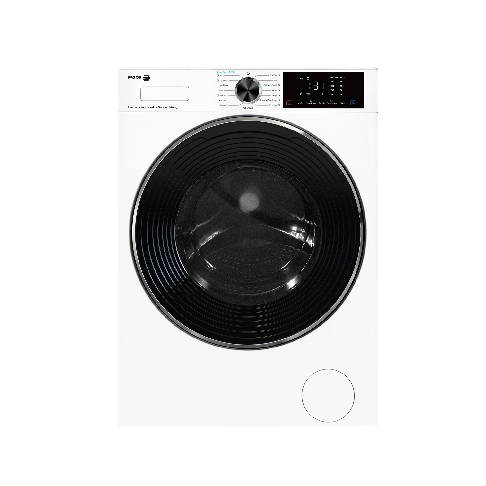 lavadora secadora fagor 5fs-106714 carga frontal 106 kg 1400 rpm 15 programas clase a blanco