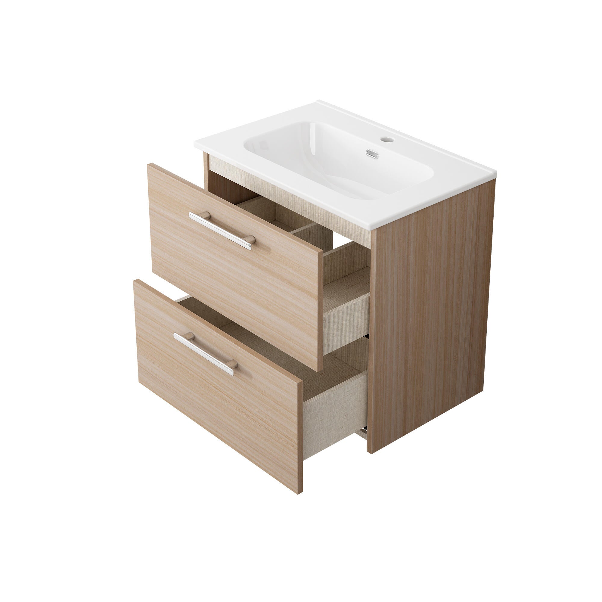 Mueble de baño Remix2 roble claro 60x40 cm (lavabo no incluido) - 3