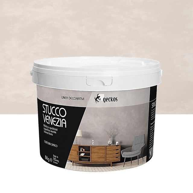 Pittura decorativa Stucco GECKOS stucco veneziano tortora 8 kg