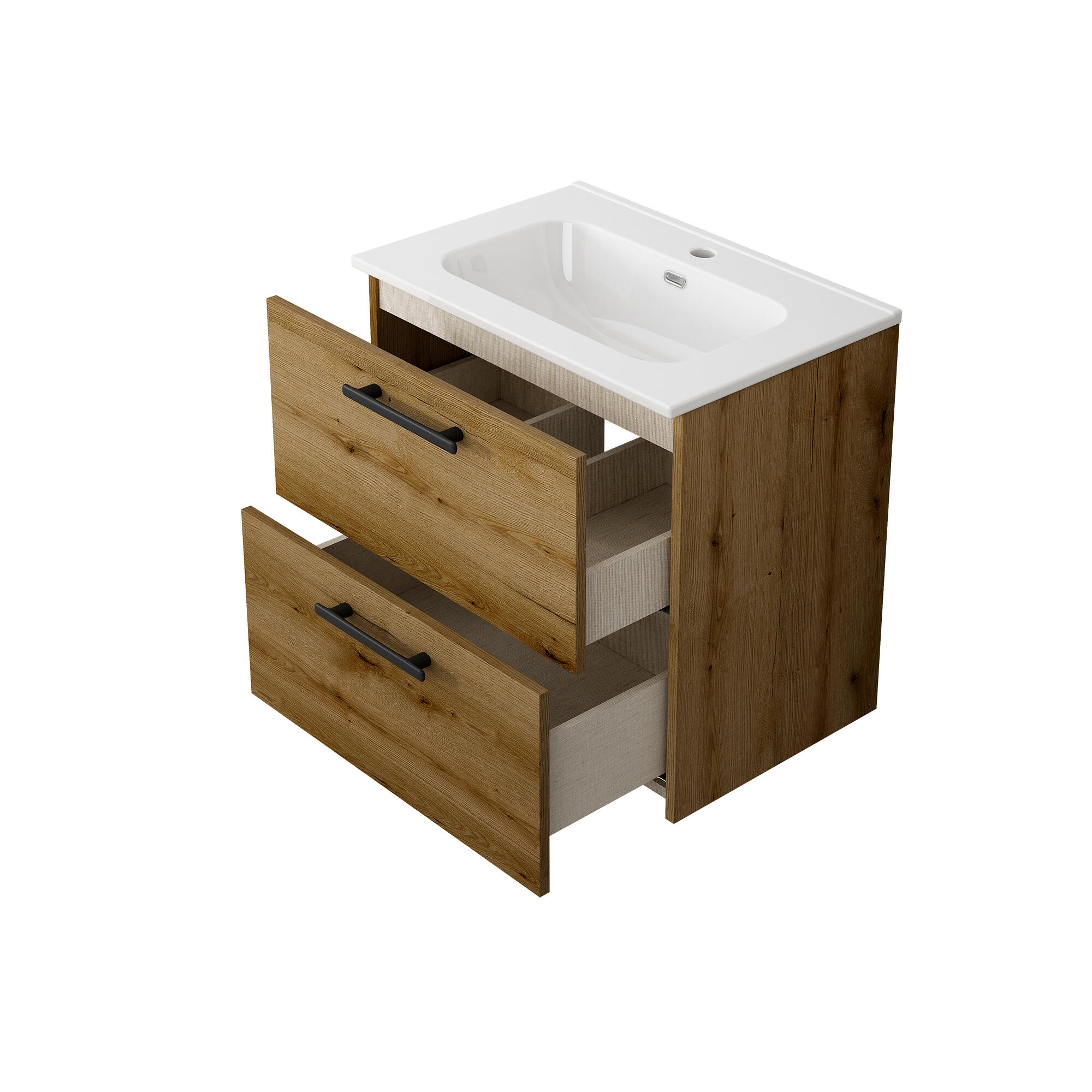 Mueble de baño Remix2 roble 60x40 cm (lavabo no incluido) - 6