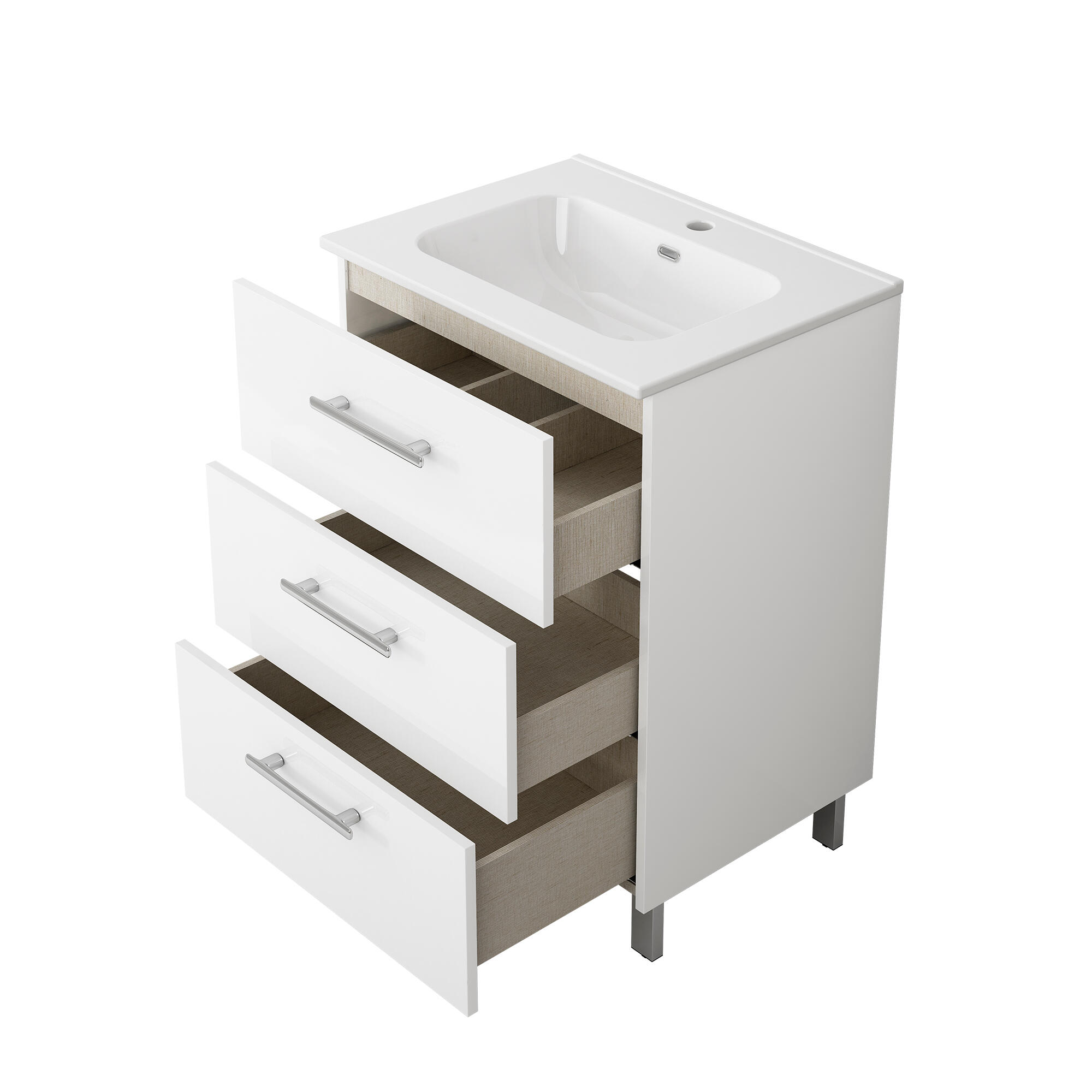 Mueble de baño Remix2 blanco 60x45 cm (lavabo no incluido) - 3