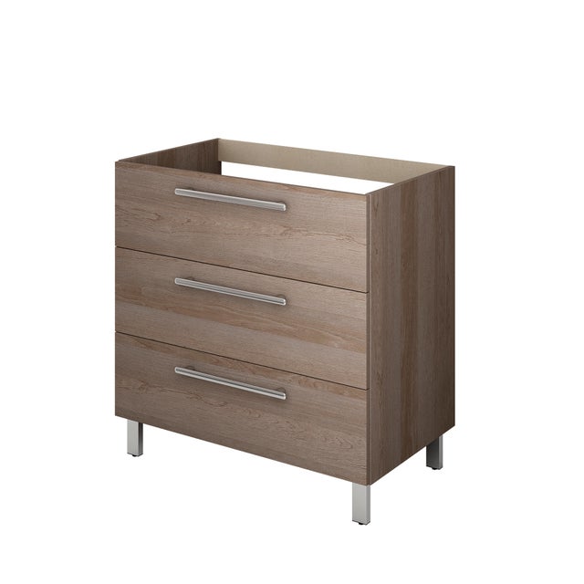 Mueble de baño Remix2 roble gris 80x45 cm (lavabo no incluido)