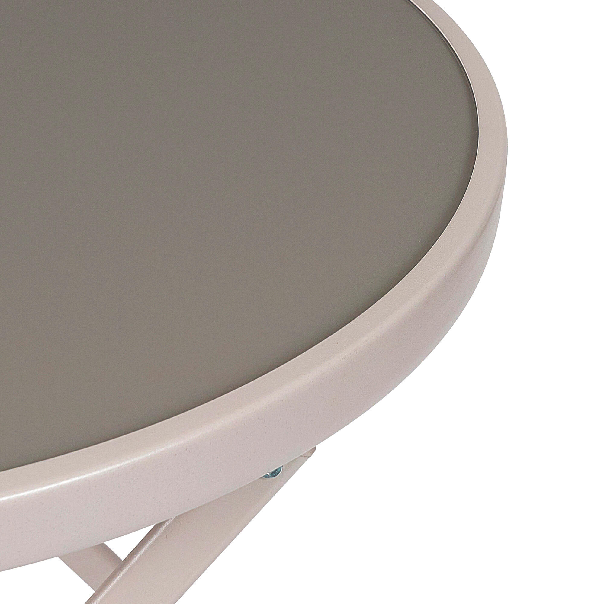 mesa de picnic de acero inoxidable elba beige de o60x70 cm