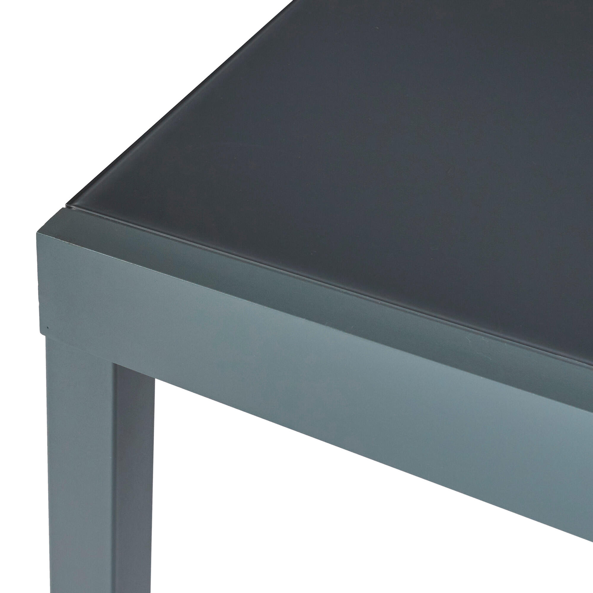 mesa de jardin de comedor de aluminio hari gris de 80x75x80 cm