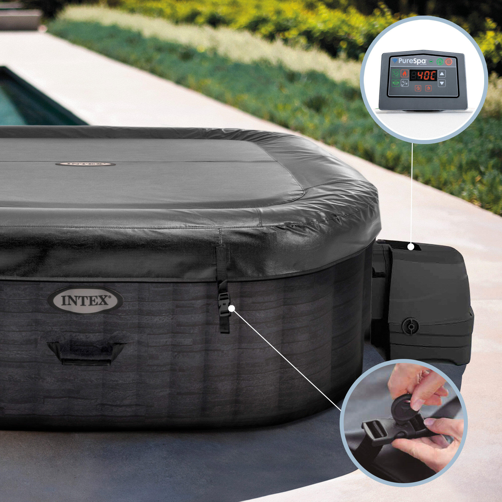 	
Spa nflável Greystron Delux 175x175x71 cm Intex - 7
