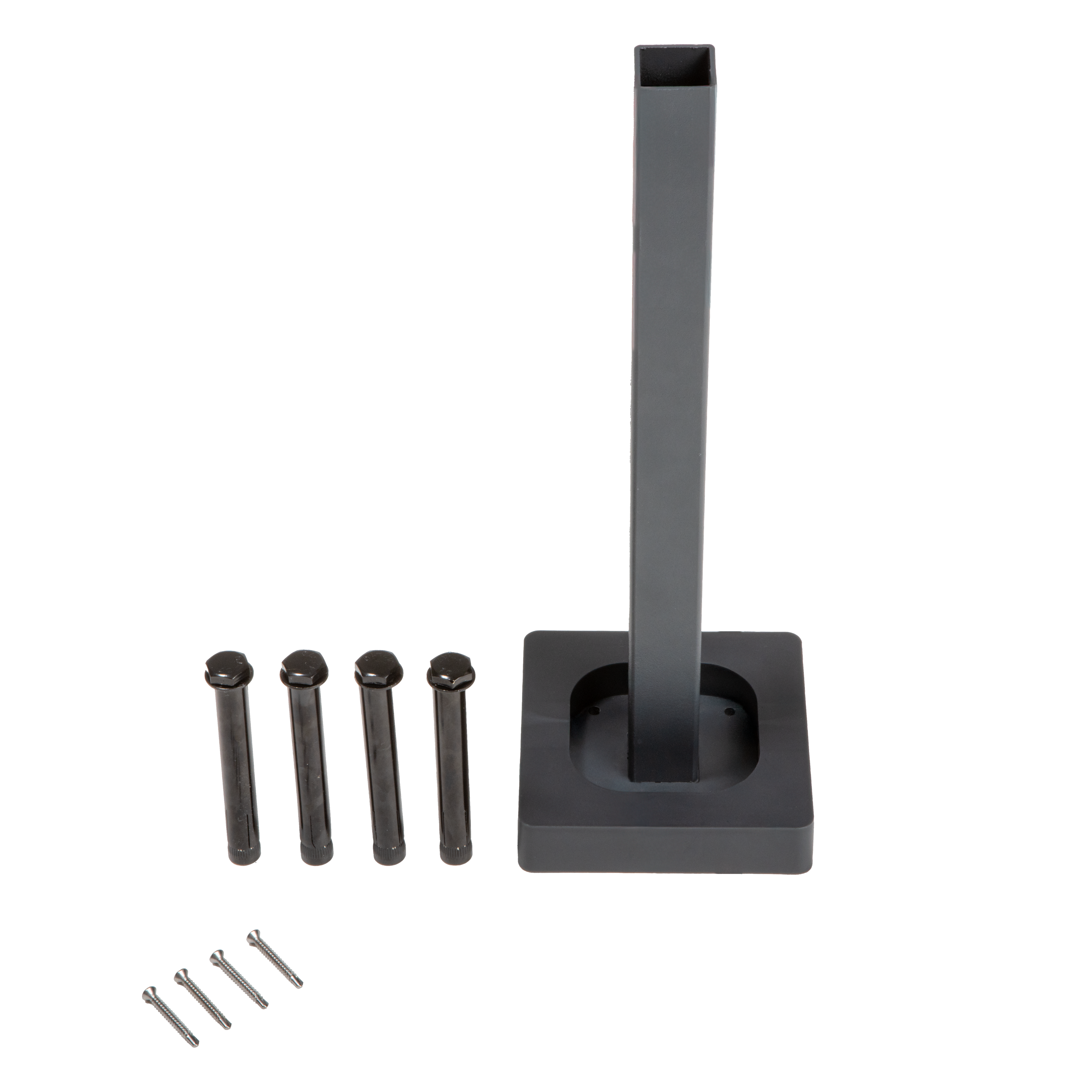 Support de poteau acier, à visser, gris anthracite, H.35 cm, 12x12cm - 3