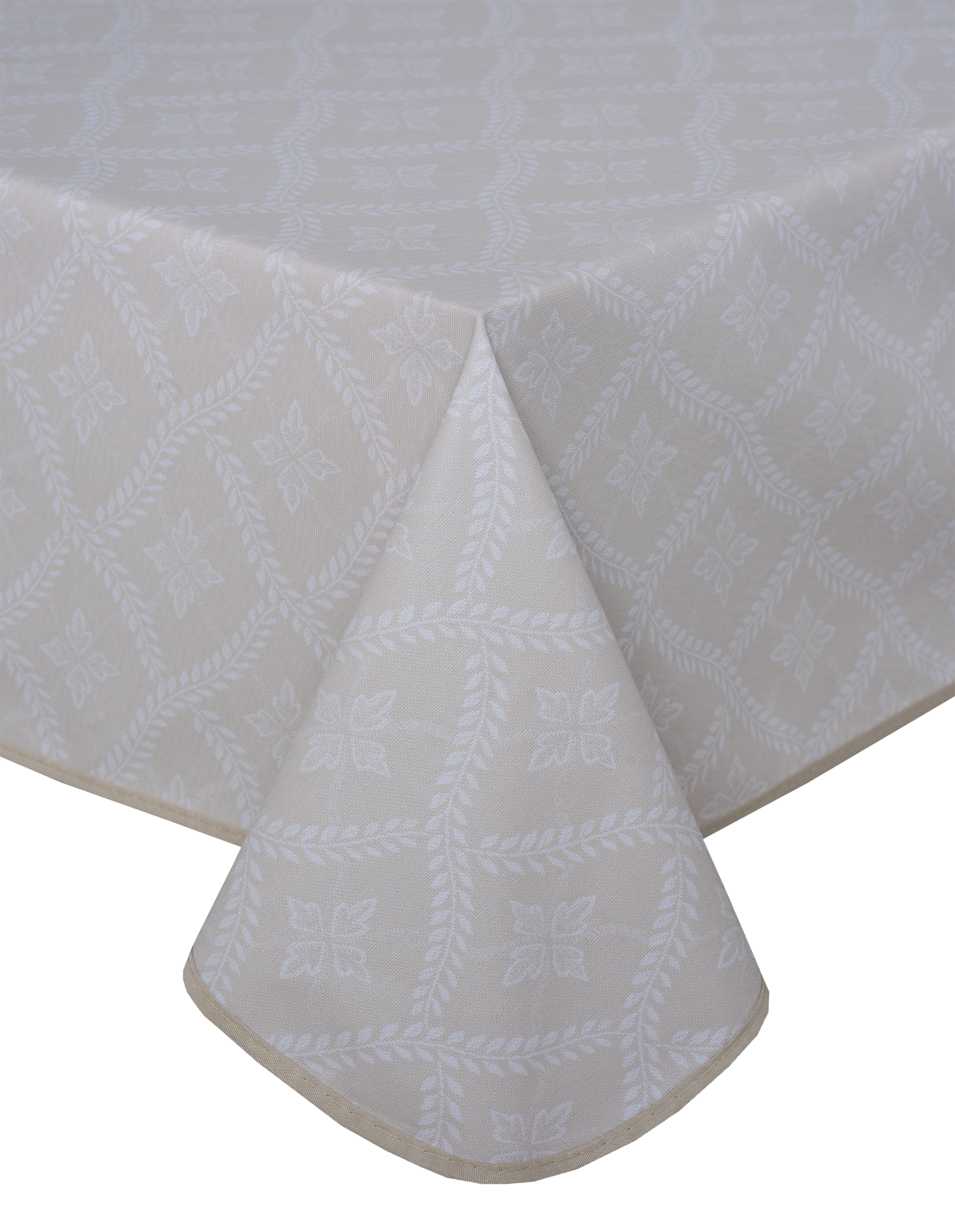 Obrus plamoodporny premium Carca 90 x 140 cm PVC struktura tkaniny beżowy