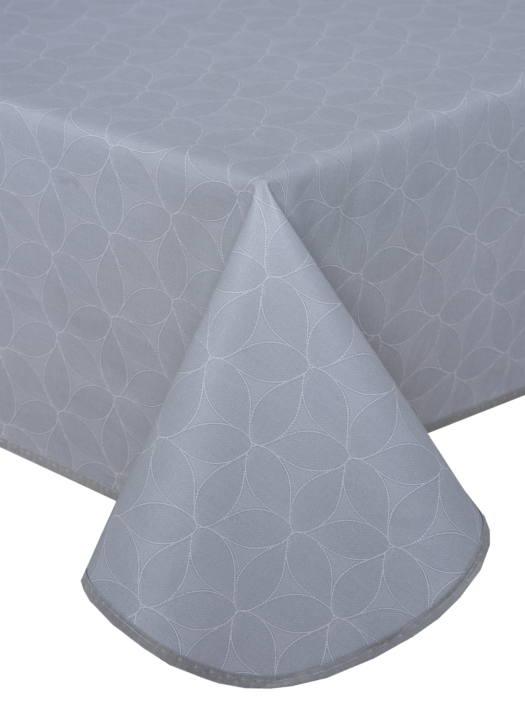 Obrus plamoodporny premium Veze 120 x 140 cm PVC szary struktura tkaniny