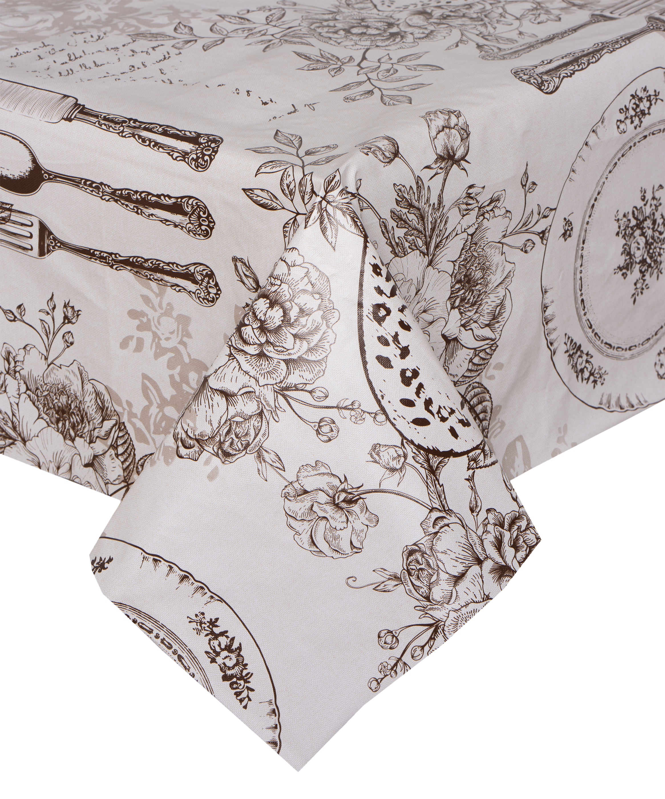 Obrus ceratowy Dinan 120 x 140 cm PVC brązowy