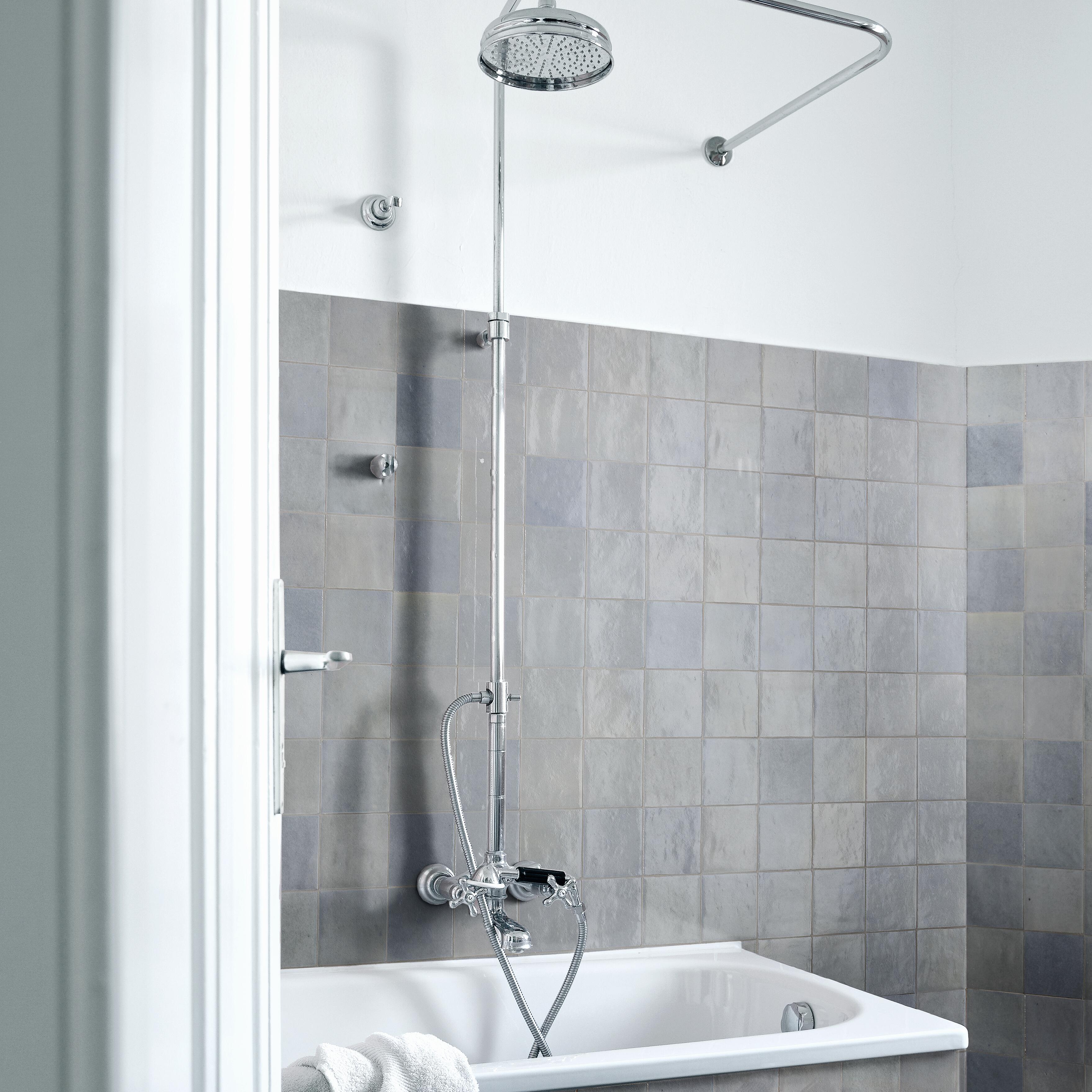 Piastrella da rivestimento interno in gres naturale 10 x 10 cm smaltato azzurro lucido Zelli Sp. 10 mm 0.54 mq - 8