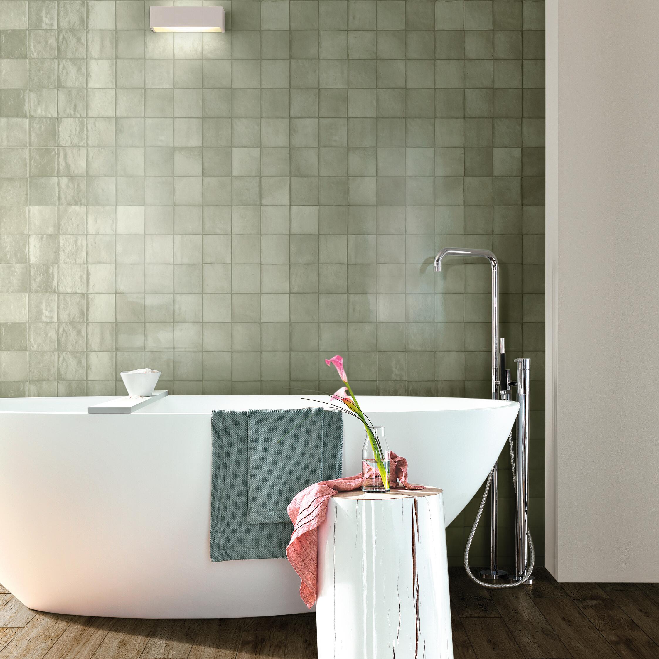 Piastrella da rivestimento interno 10 x 10 cm Sp. 10 mm Zelli Bouteille in gres porcellanato verde lucido 0.54 mq - 8