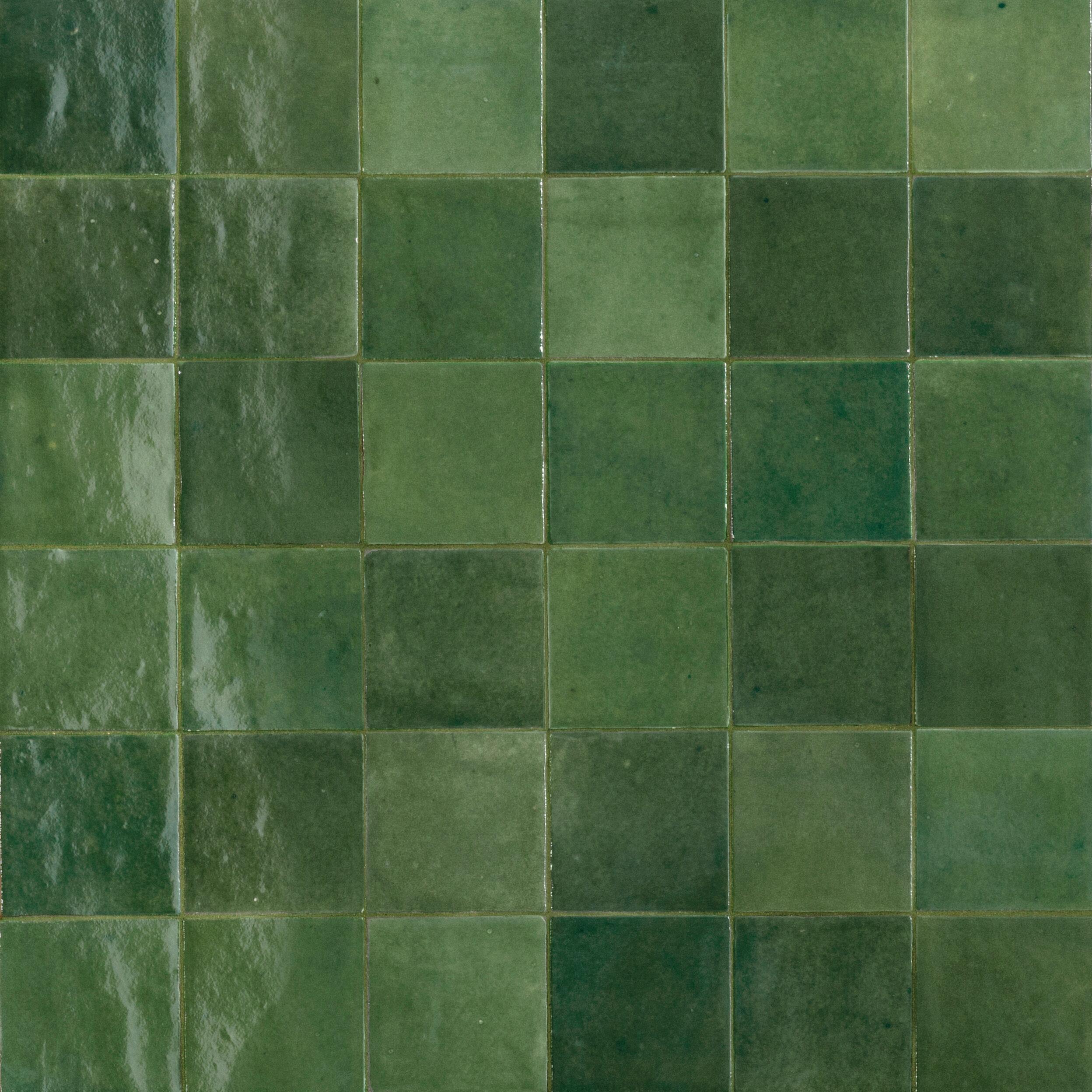 Piastrella da rivestimento interno 10 x 10 cm Sp. 10 mm Zelli Bouteille in gres porcellanato verde lucido 0.54 mq - 16