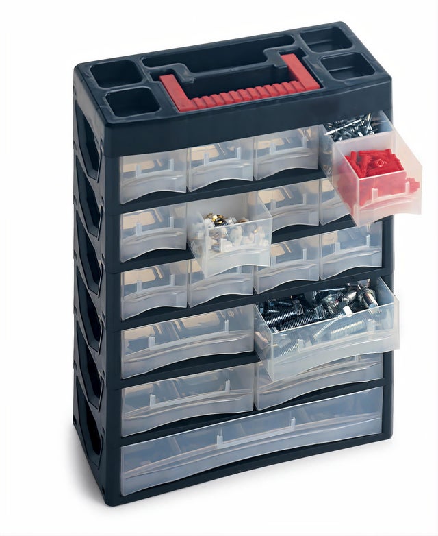 Casier à vis plastique transportable 17 compartiments amovibles - TERRY