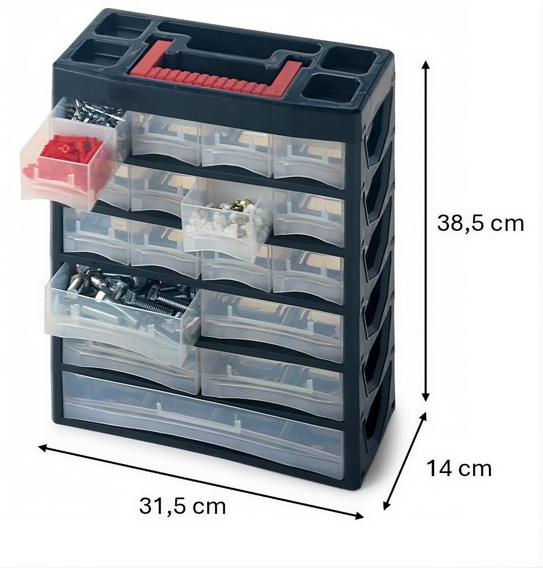 Casier à vis plastique transportable 17 compartiments amovibles - TERRY - 2