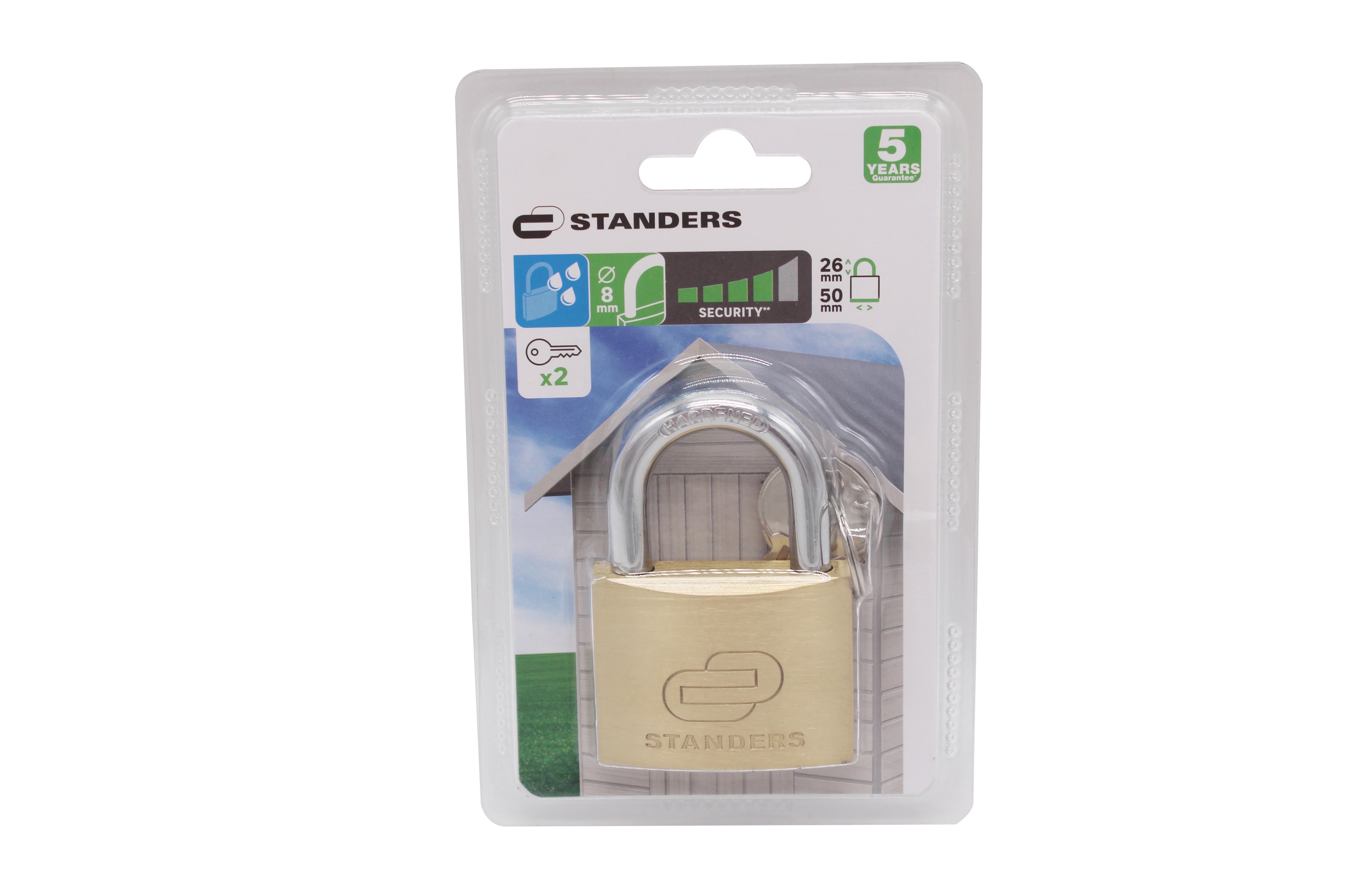 Cadenas avec clé STANDERS laiton, l.50 mm - 7