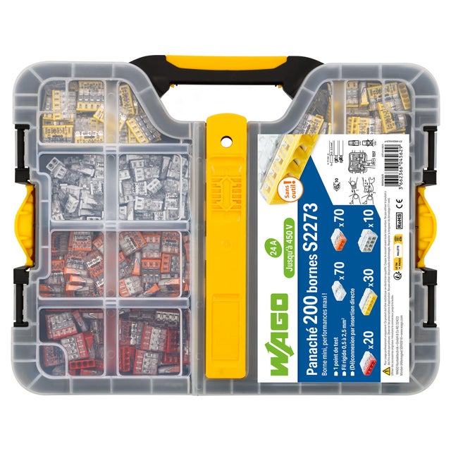 Borne de connexion S2273 en assortiment malette de 200 - WAGO