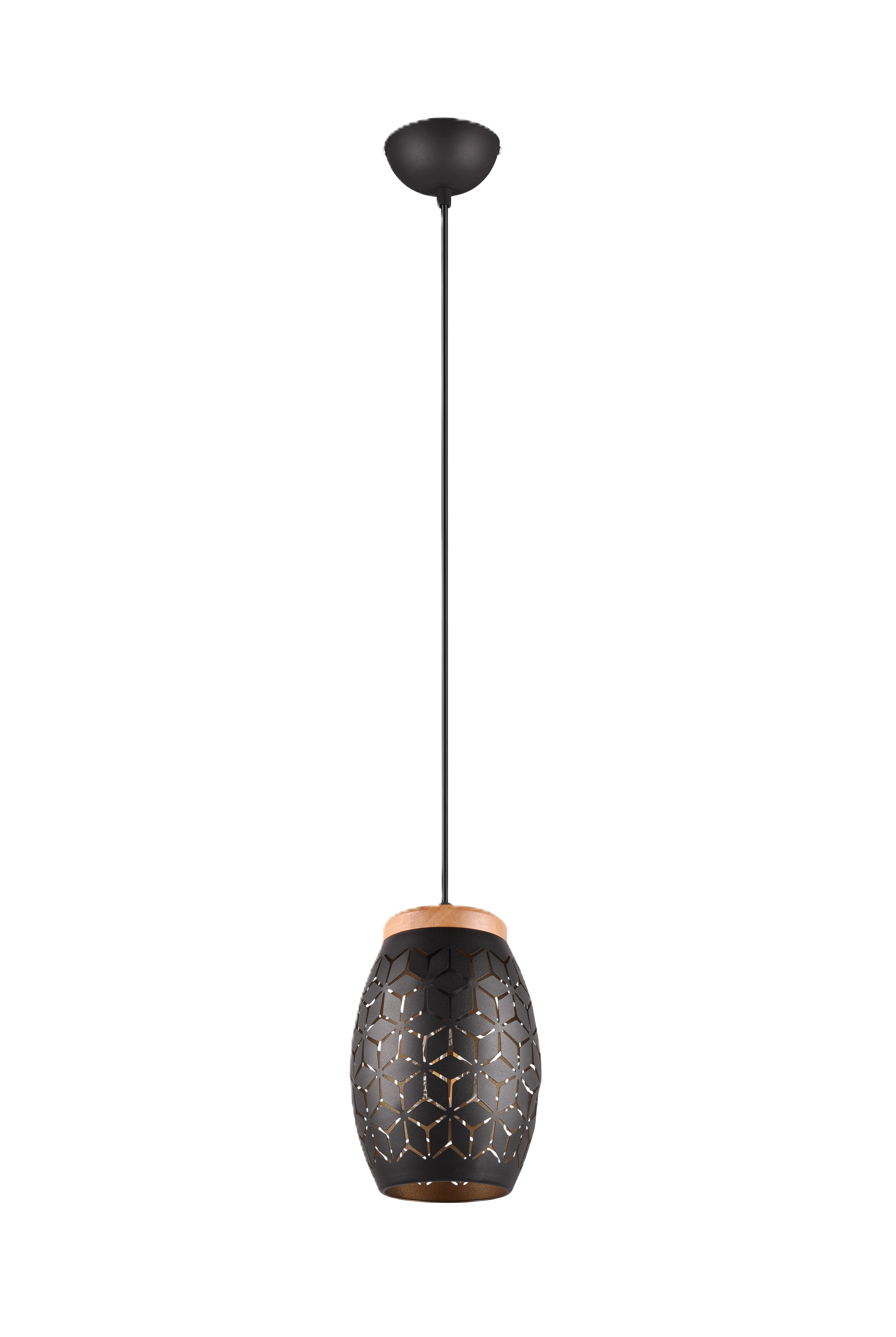 Lampa wisząca Bidar E27 28W czarno-złota Trio Lighting