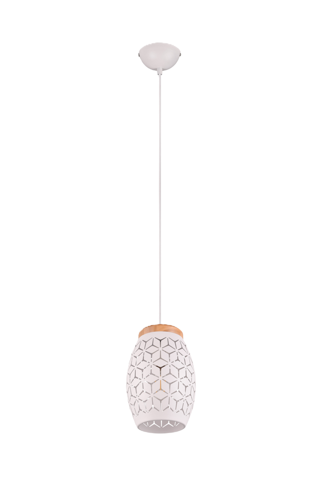 Lampa wisząca Bidar E27 biała Trio Lighting Inter