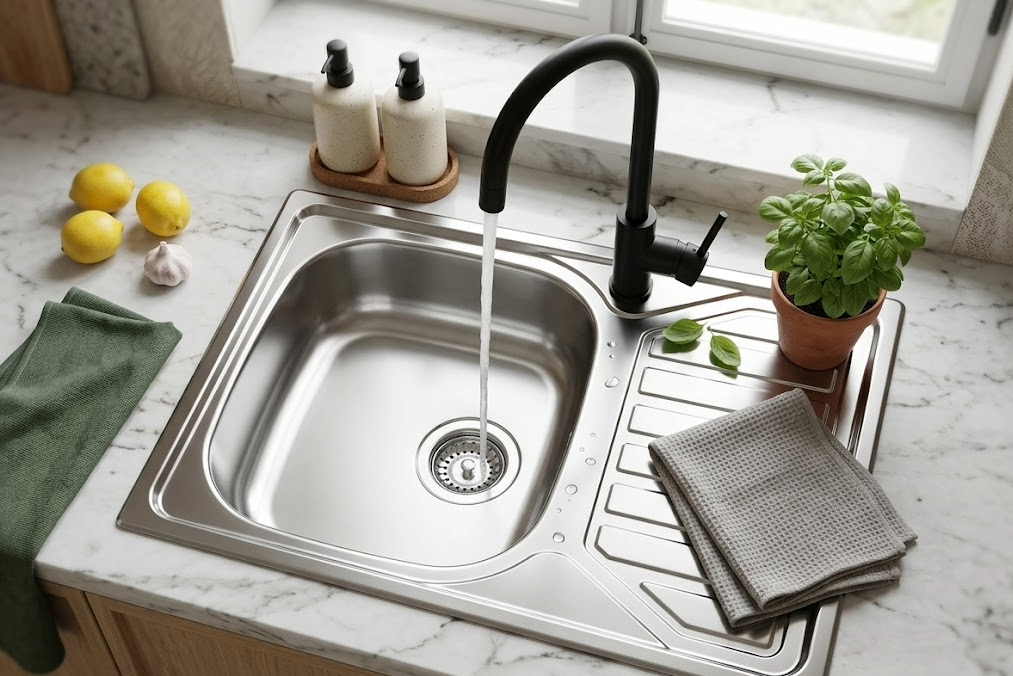 FREGADERO DE COCINA 1 SENO + ESCURRIDOR RODI CUADRADO MINI 65X50X16CM - 2