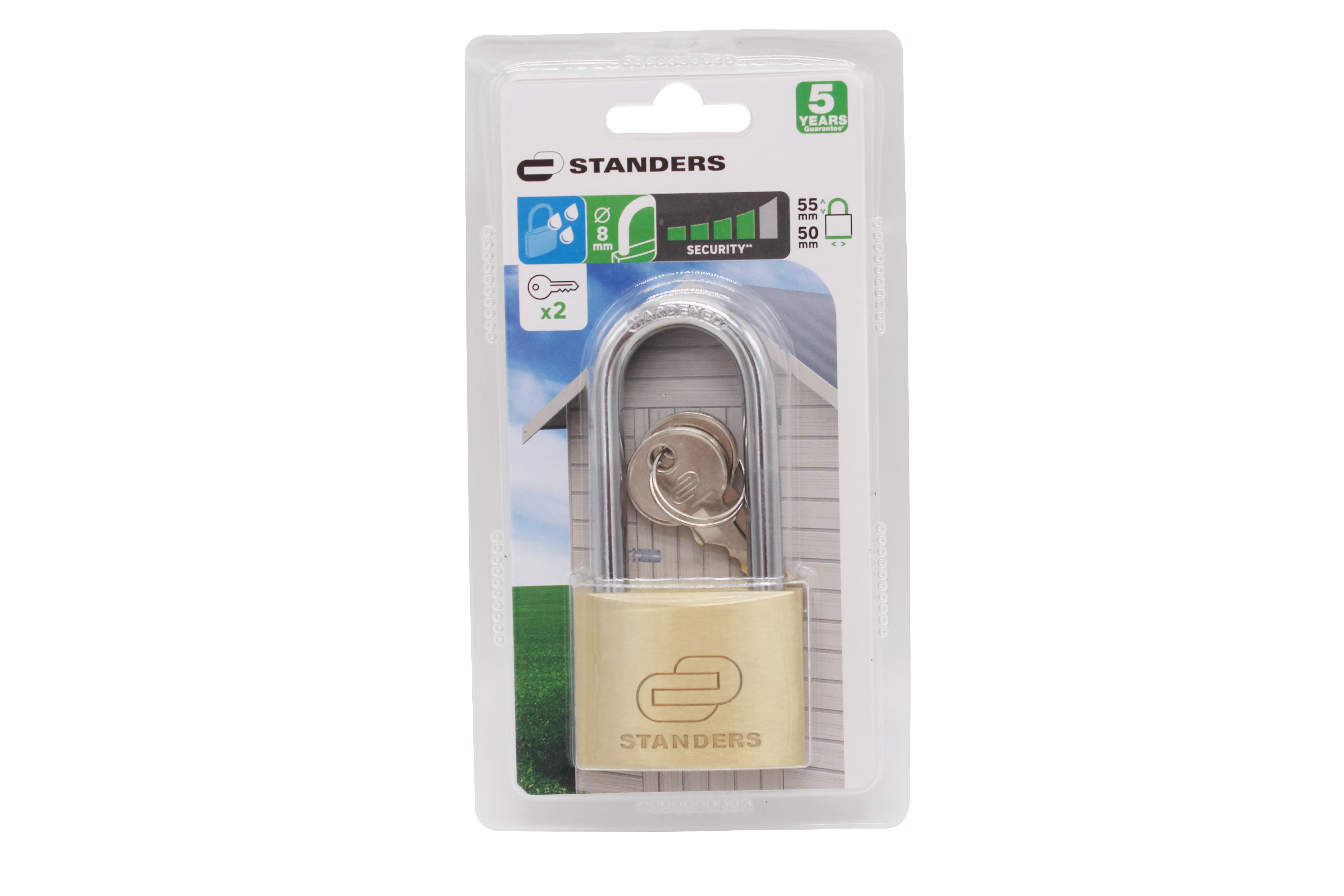 Cadenas avec clé STANDERS laiton, l.50 mm - 7