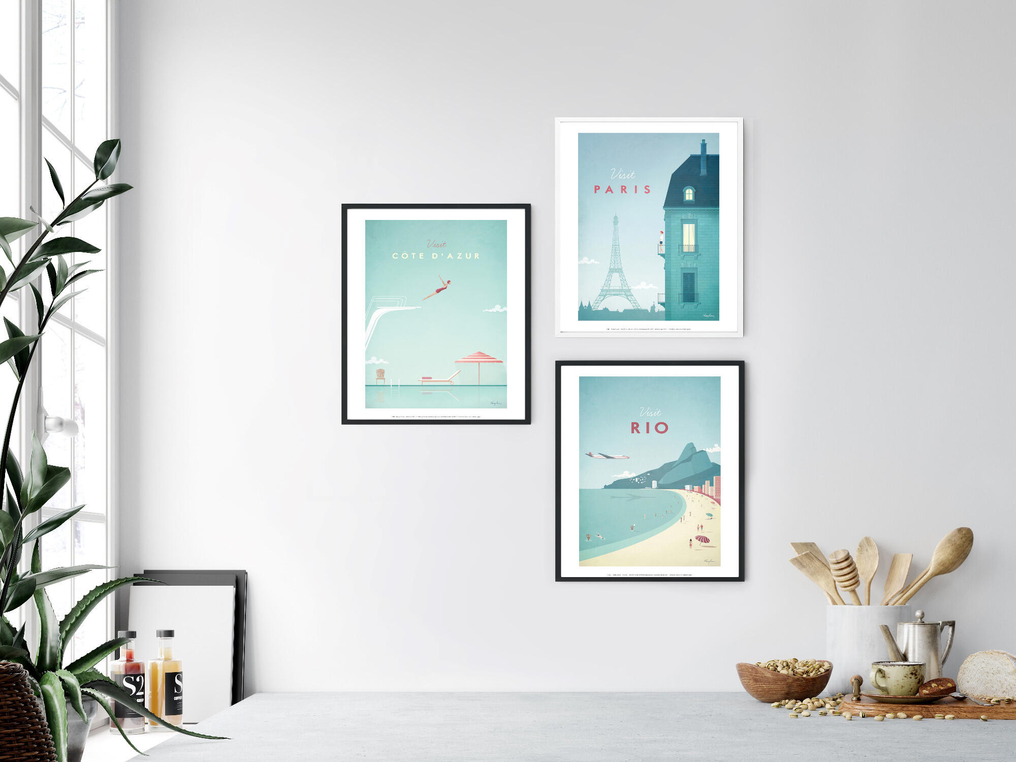 Lámina urban city rectangular de 30 x 40 cm. papel salto piscina azul