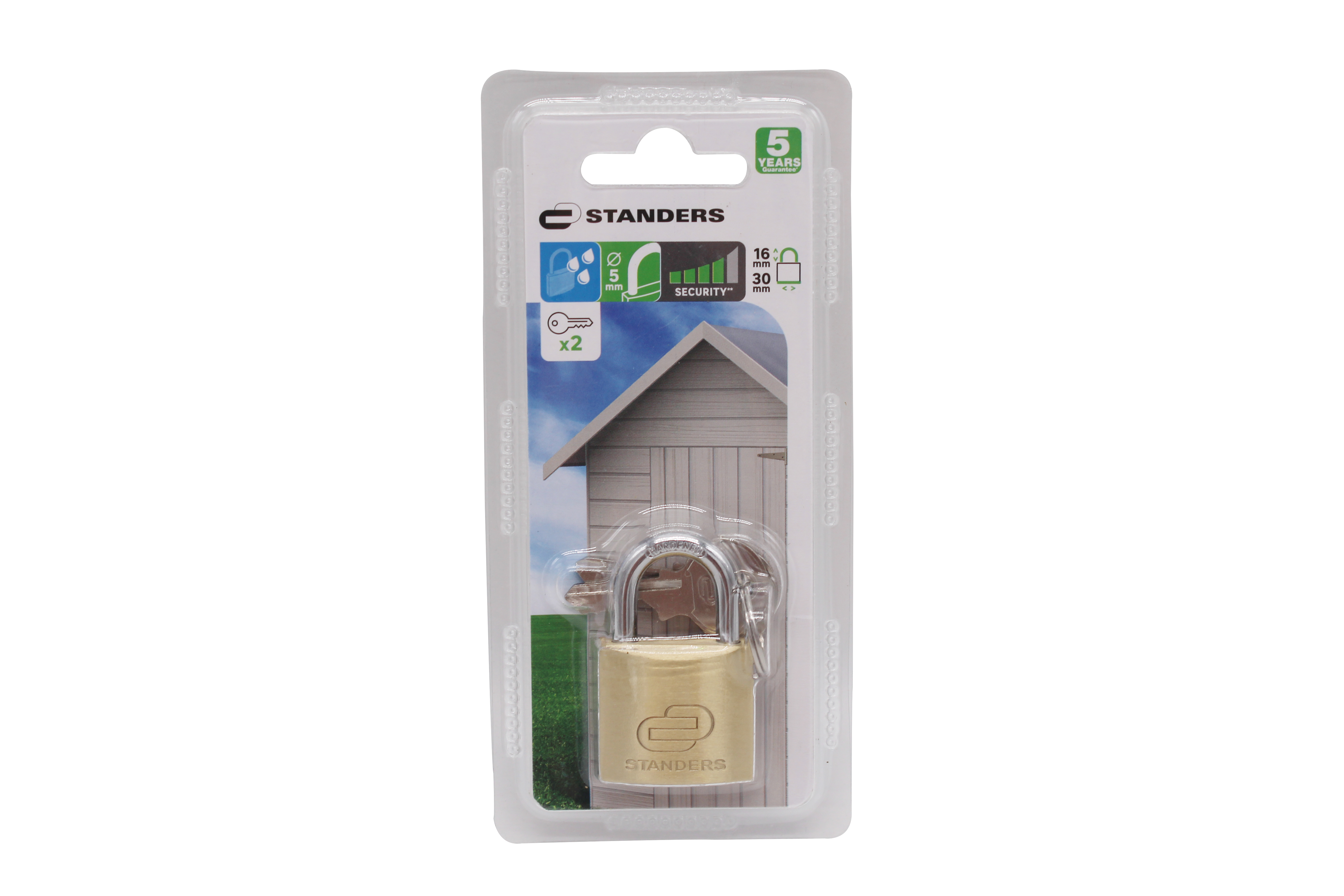 Cadenas avec clé STANDERS laiton, l.30 mm - 7