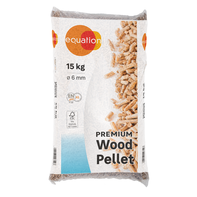 Pellet drzewny 15kg 18MJ/kg Equation